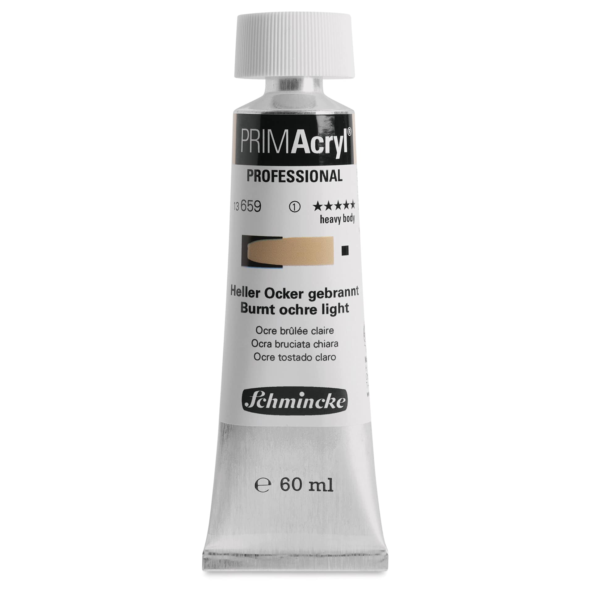 Schmincke Primacryl Professional Acrylic Paint - Burnt Ochre Light, 60 ml Tube