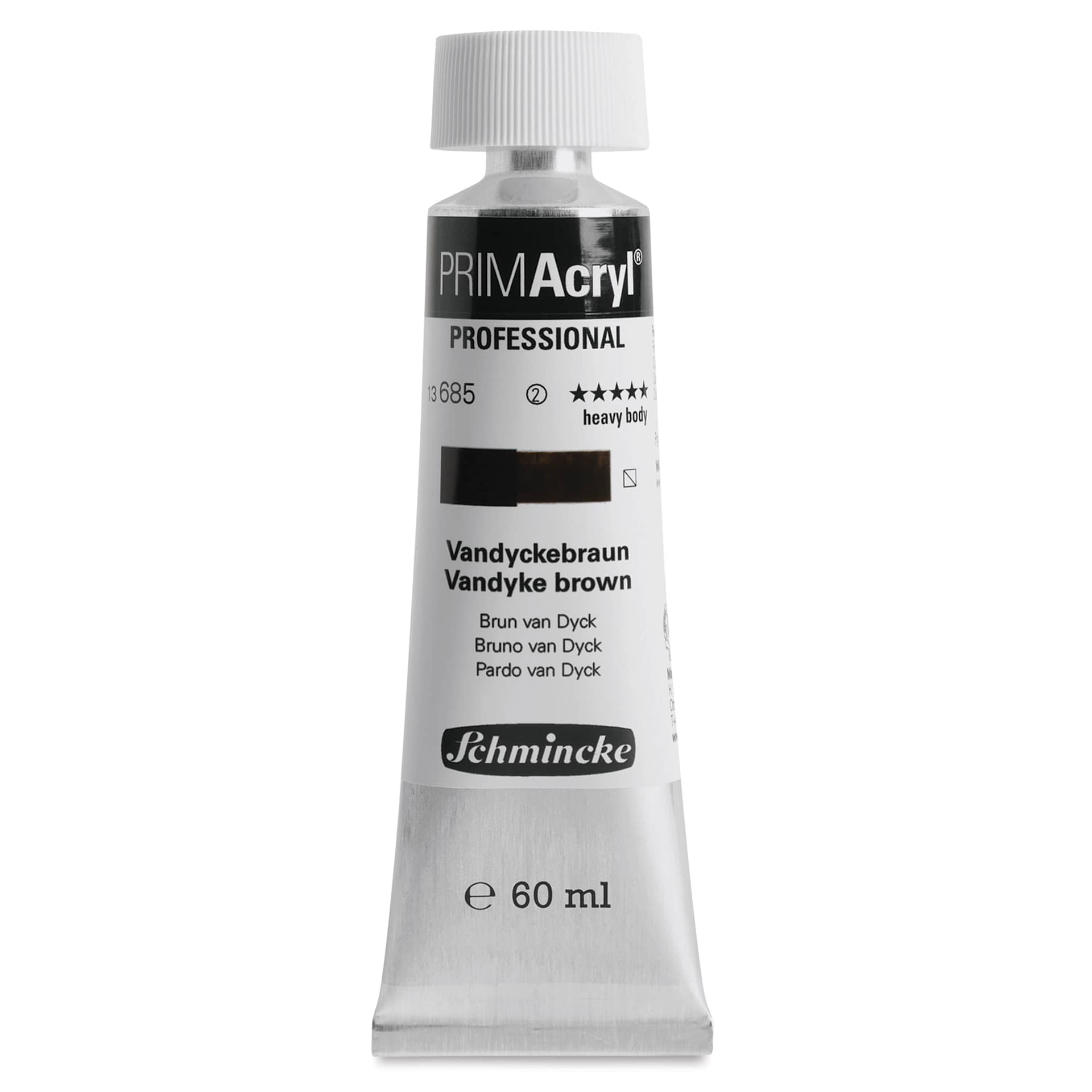 Schmincke Primacryl Professional Acrylic Paint - Vandyke Brown, 60 ml Tube