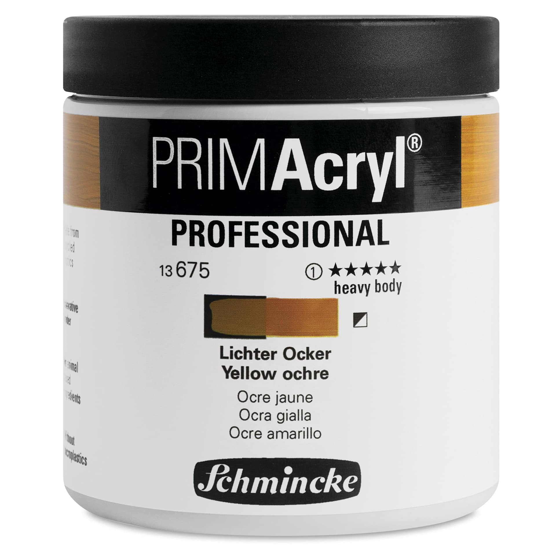 Schmincke Primacryl Professional Acrylic Paint - Yellow Ochre, 237 ml Jar