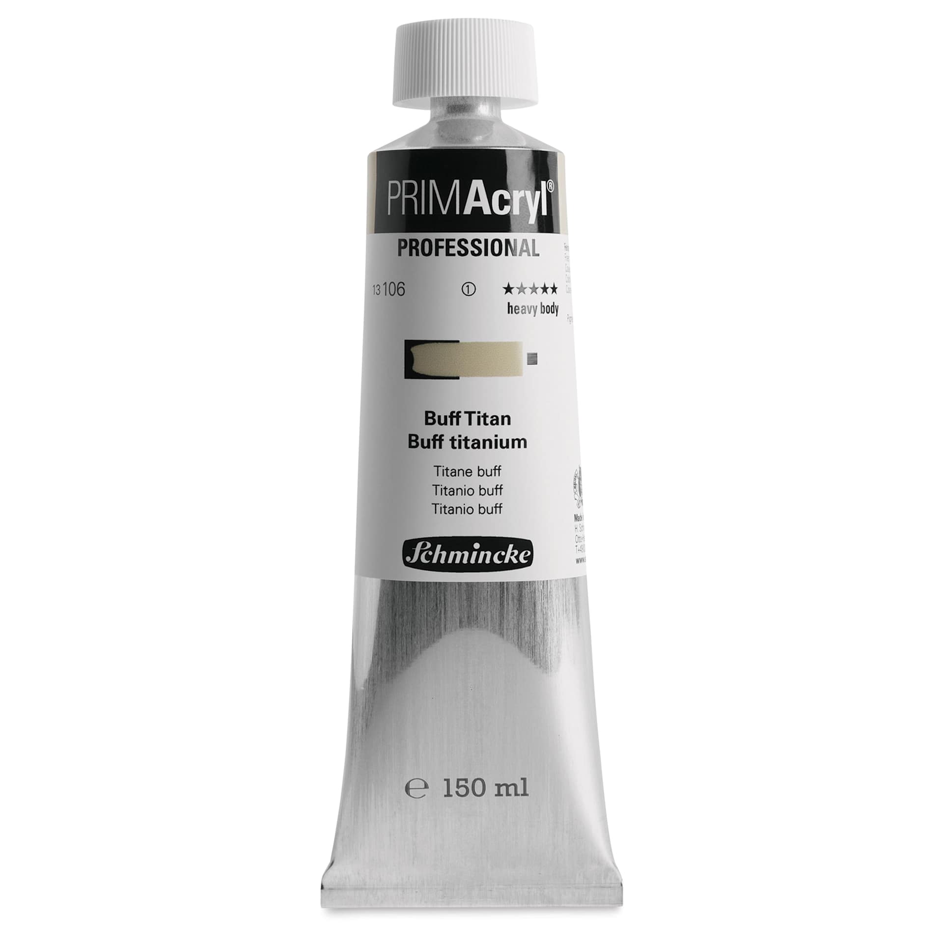 Schmincke Primacryl Professional Acrylic Paint - Buff Titanium, 150 ml Tube