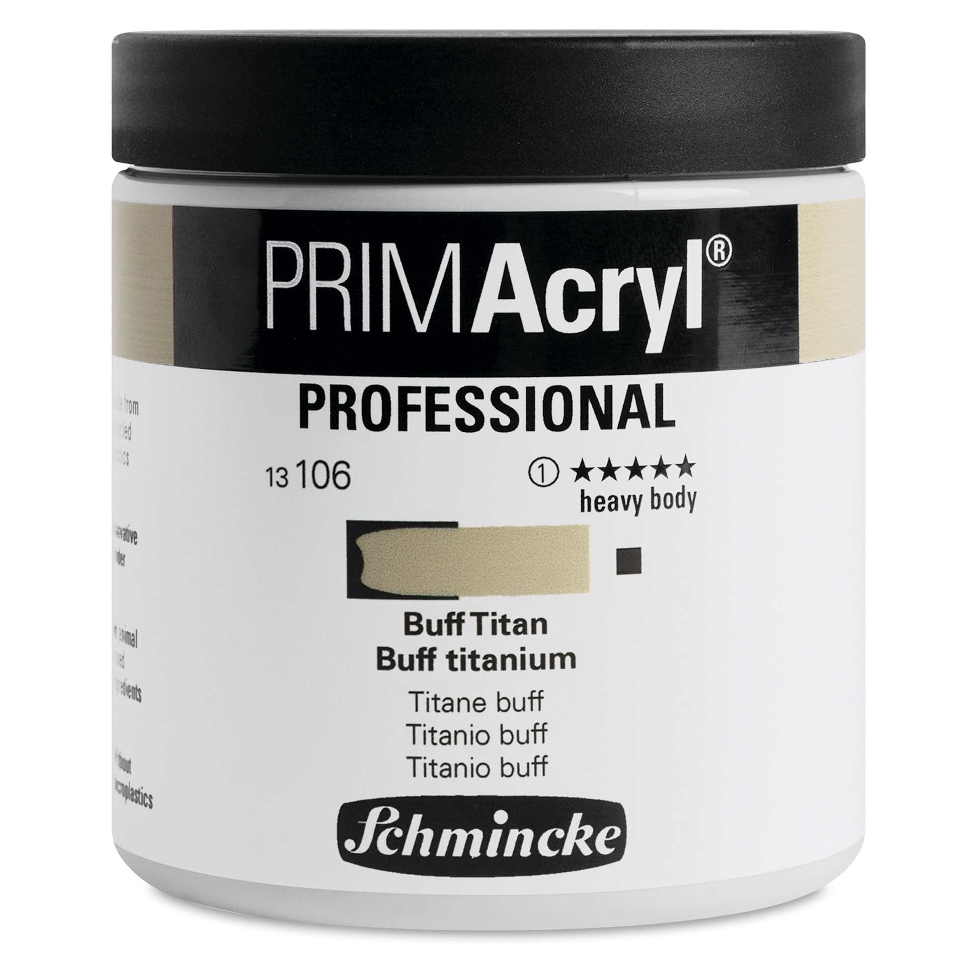 Schmincke Primacryl Professional Acrylic Paint - Buff Titanium, 237 ml Jar