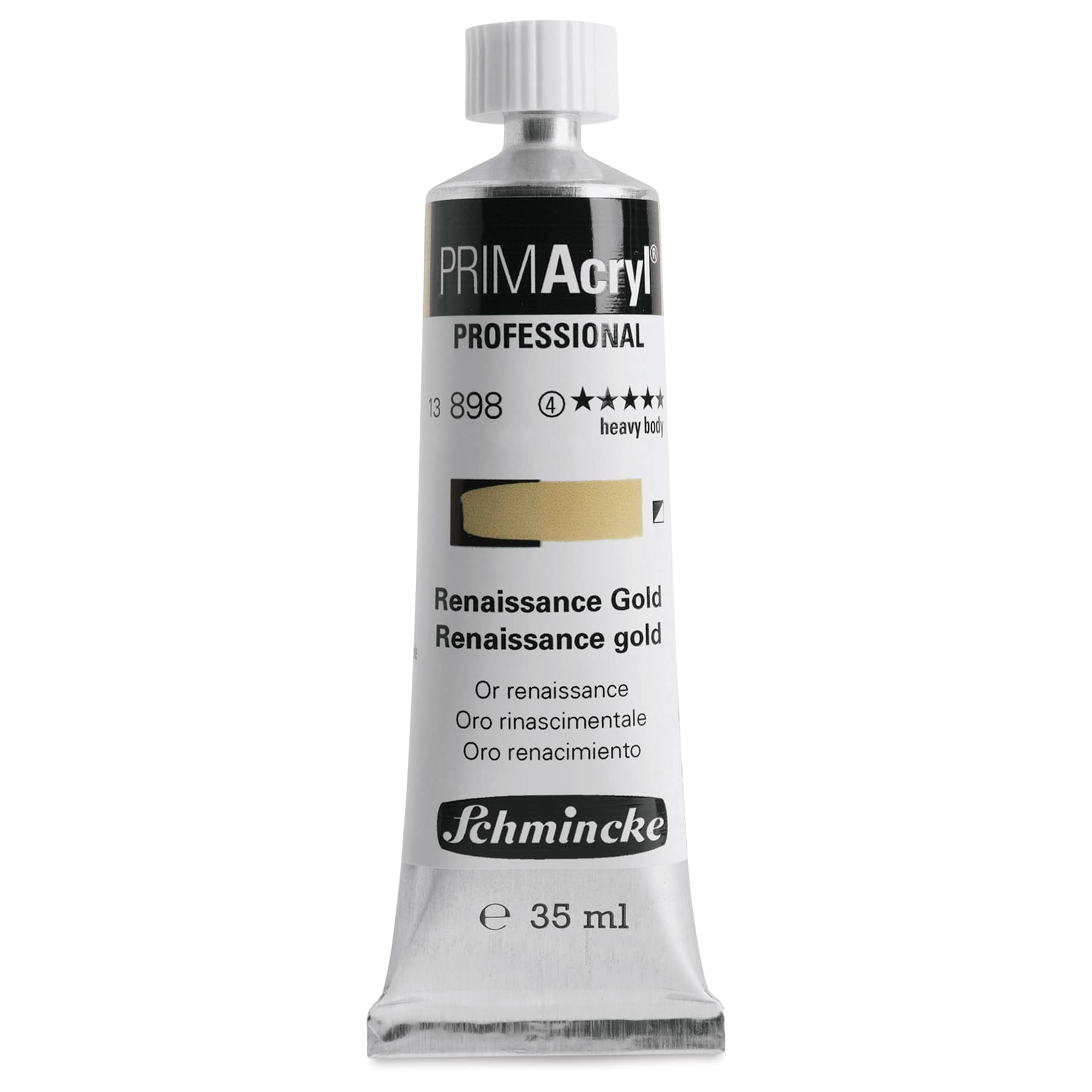 Schmincke Primacryl Professional Acrylic Paint - Renaissance Gold, 35 ml Tube