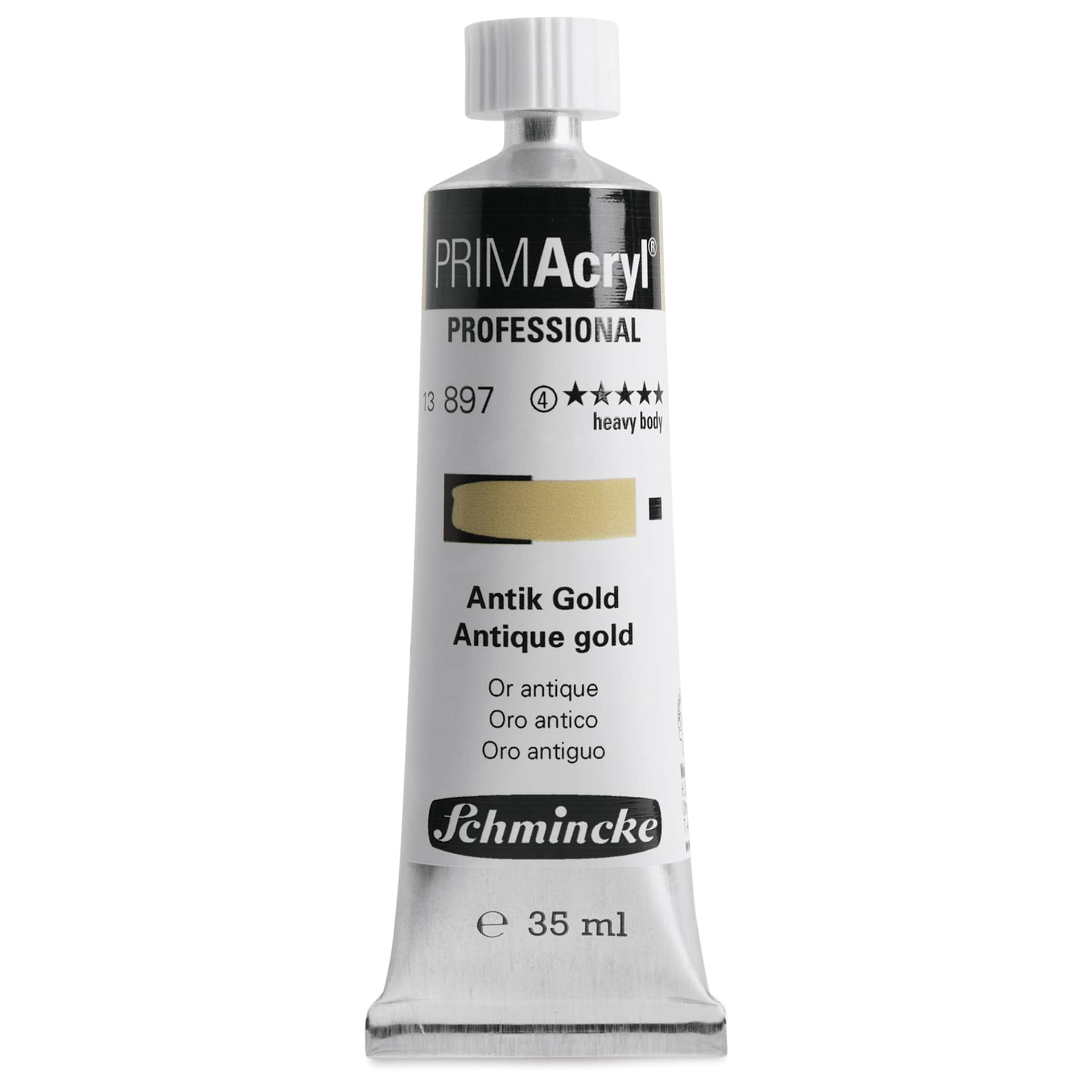 Schmincke Primacryl Professional Acrylic Paint - Antique Gold, 35 ml Tube