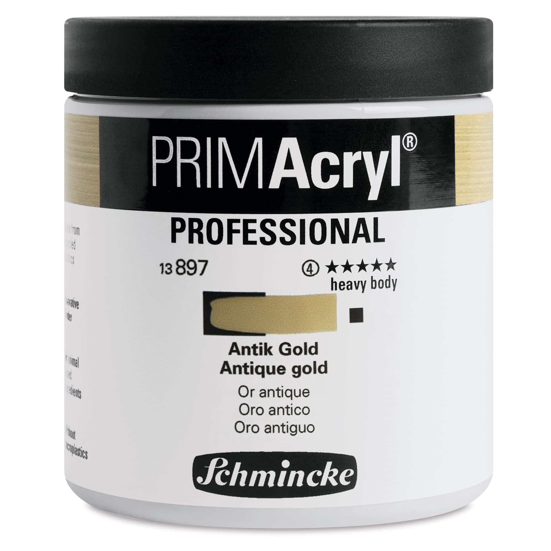 Schmincke Primacryl Professional Acrylic Paint - Antique Gold, 237 ml Jar