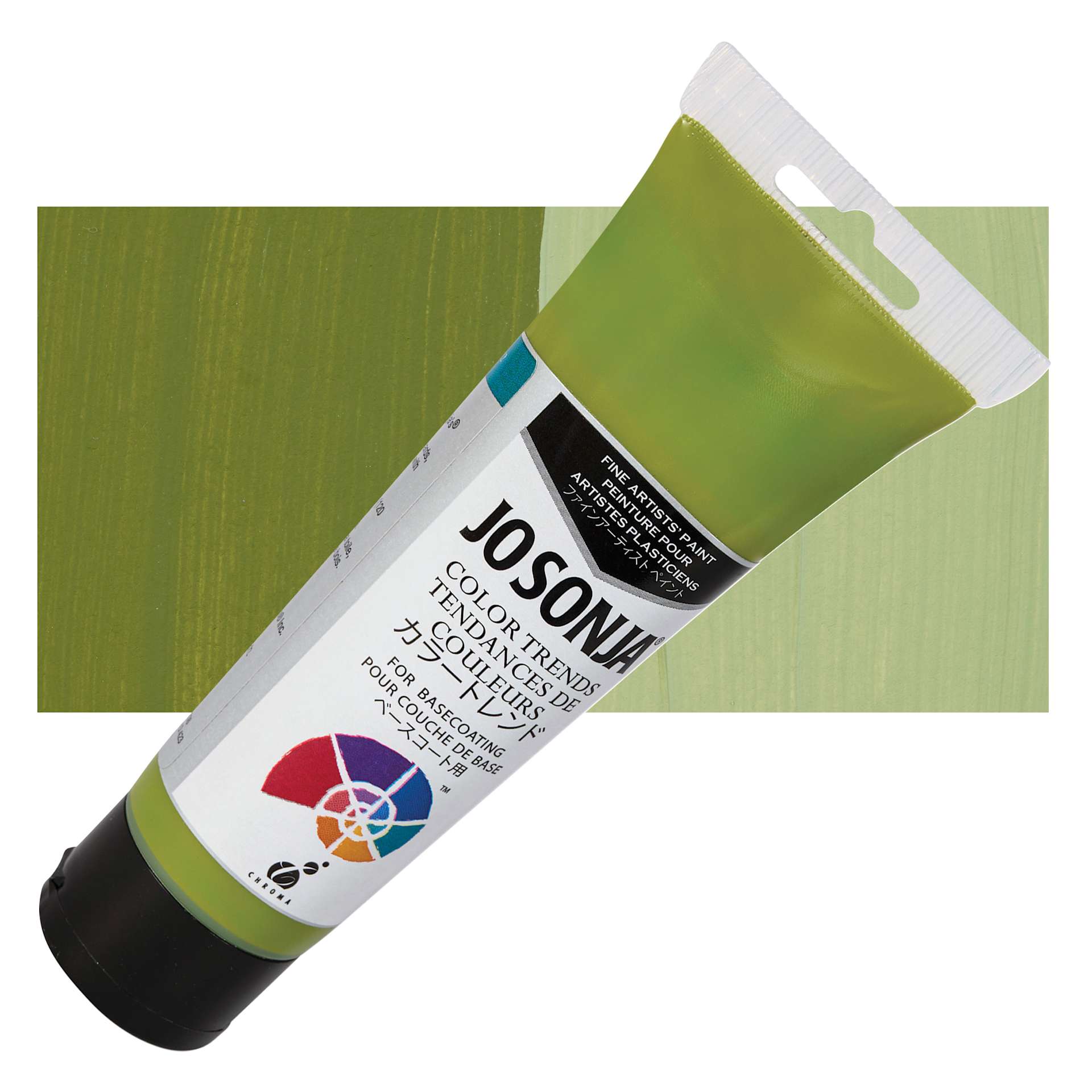Chroma's Jo Sonja Color Trends Acrylic Paint - Leaf - Tube and Swatch
