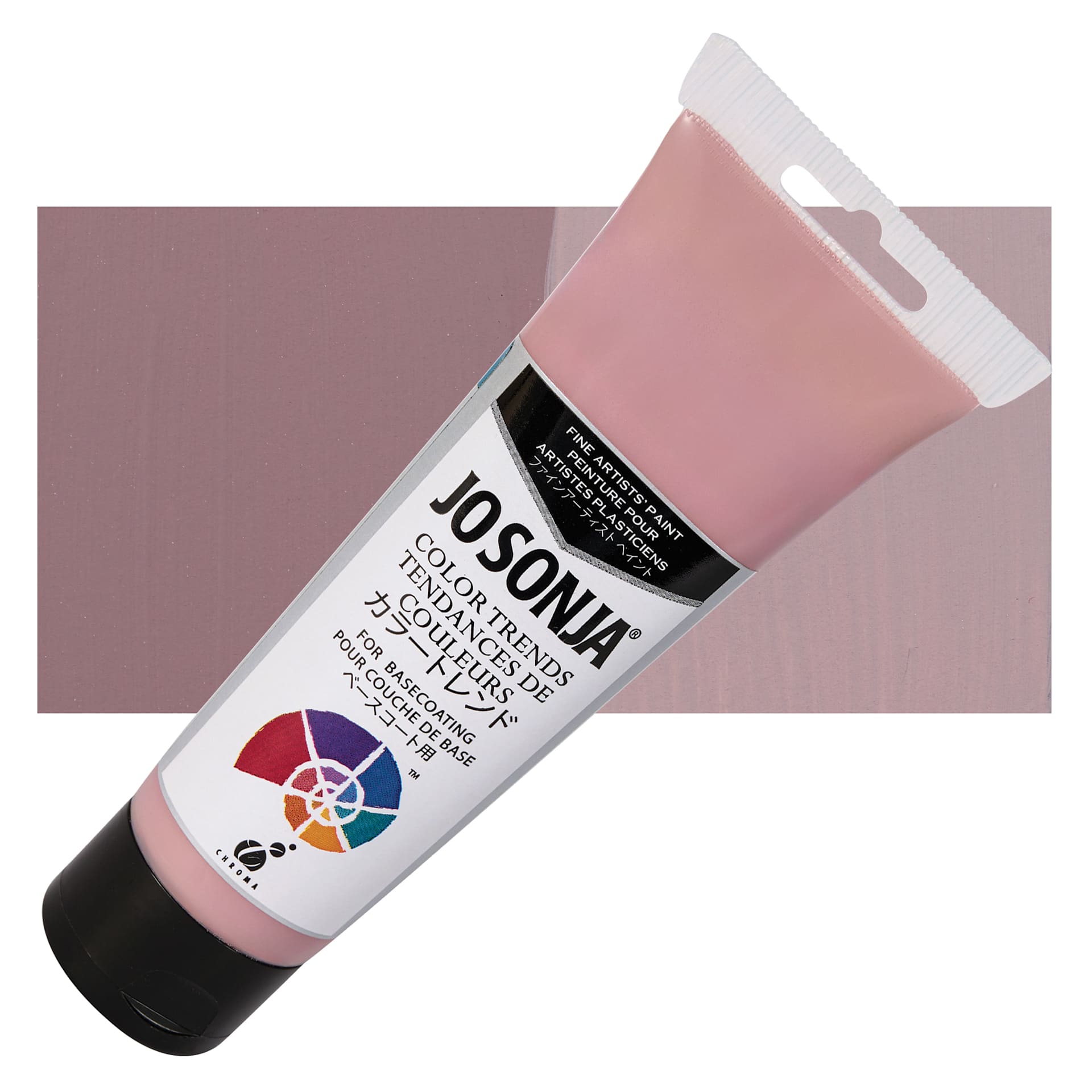 Chroma's Jo Sonja Color Trends Acrylic Paint - Thistle - Tube and Swatch