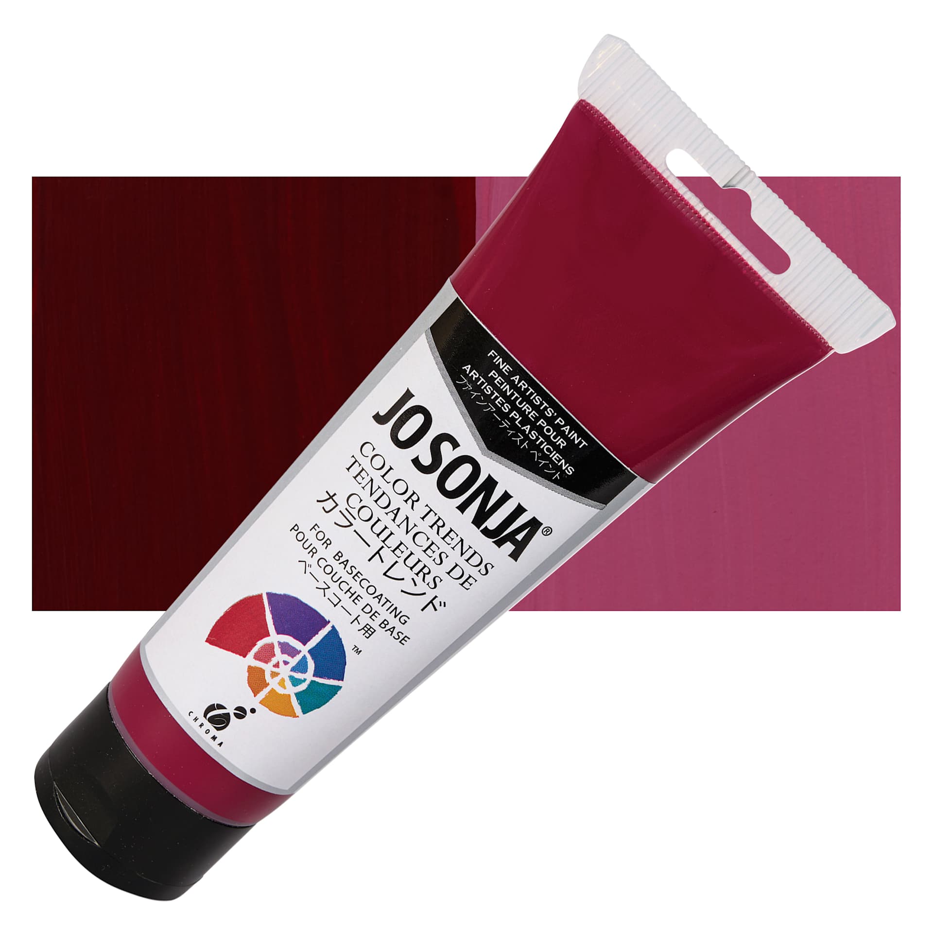 Chroma's Jo Sonja Color Trends Acrylic Paint - Red Maple - Tube and Swatch