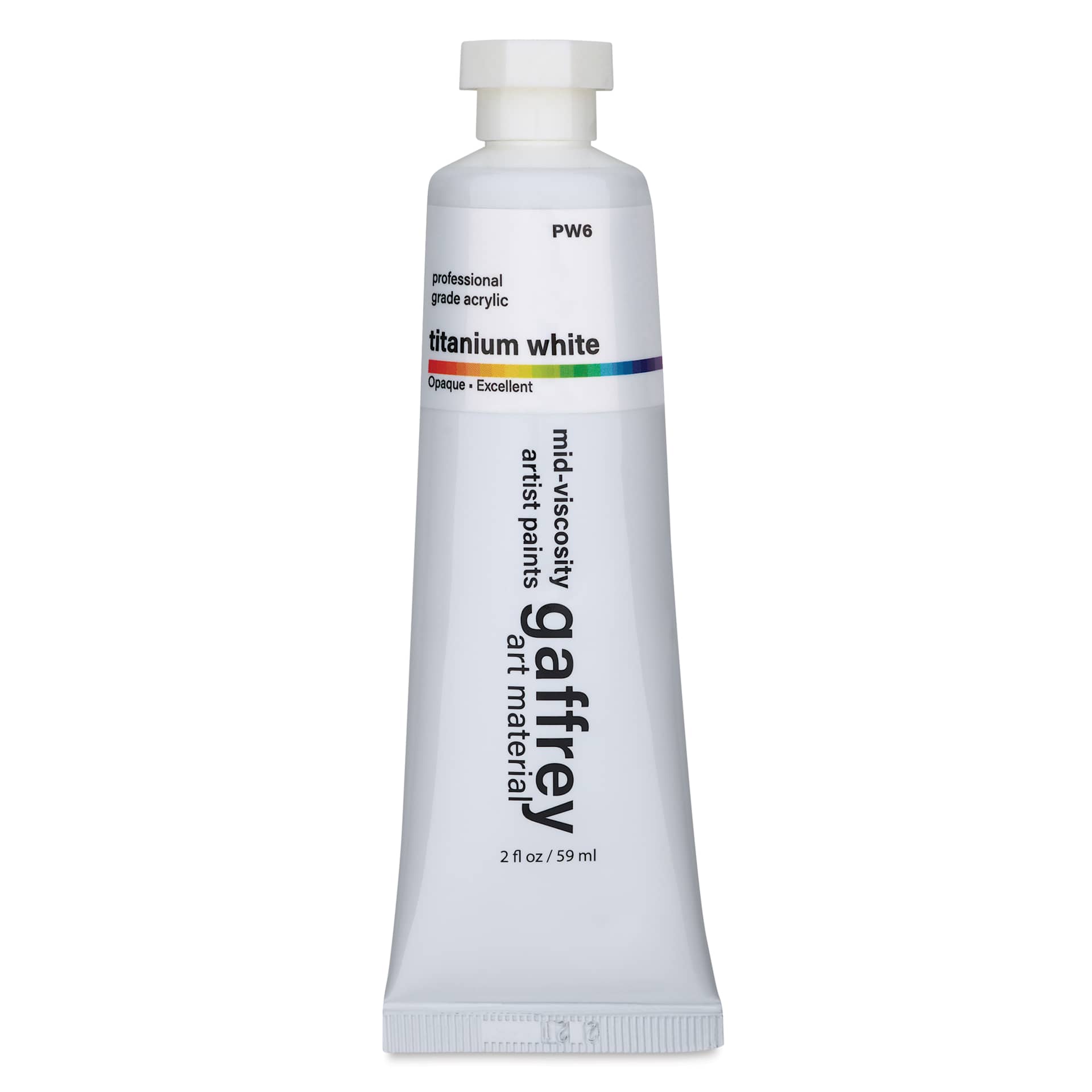 Gaffrey Art Material Standard Body Acrylic Paint - Titanium White, 59 ml tube