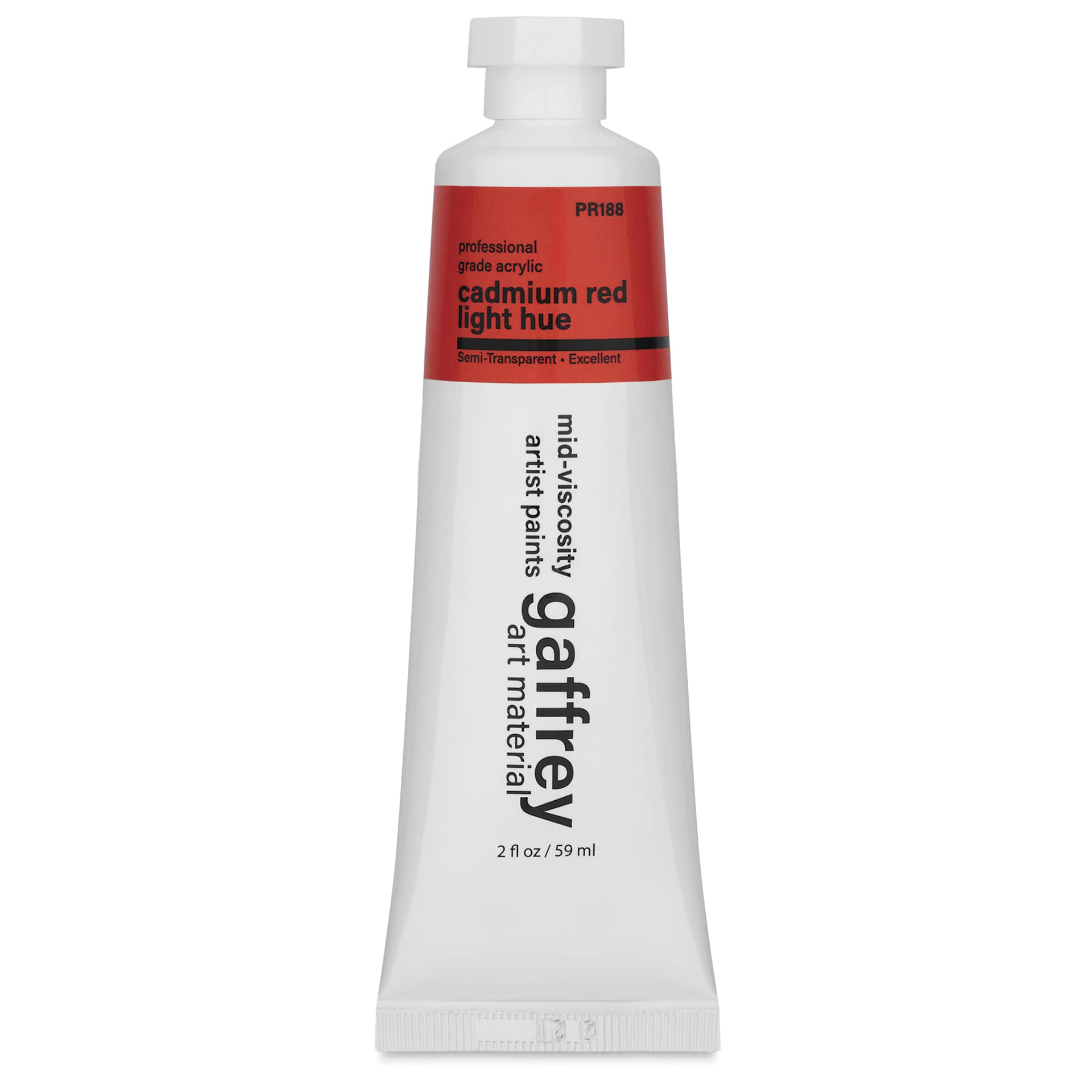 Gaffrey Art Material Standard Body Acrylic Paint - Cadmium Red Light Hue, 59 ml tube