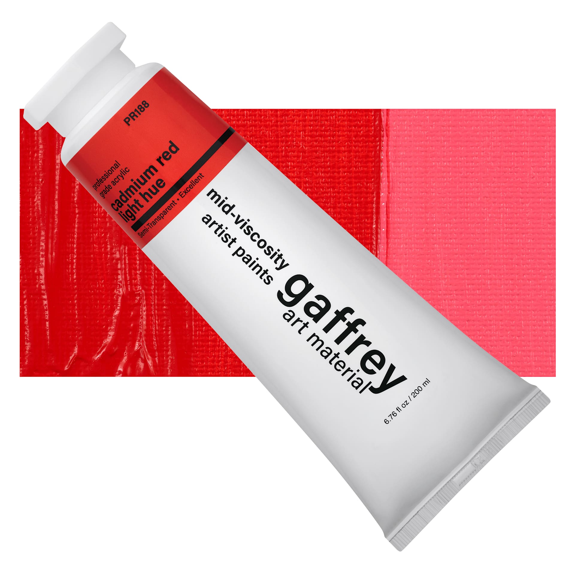 Gaffrey Art Material Standard Body Acrylic Paint - Cadmium Red Light Hue, 200 ml tube