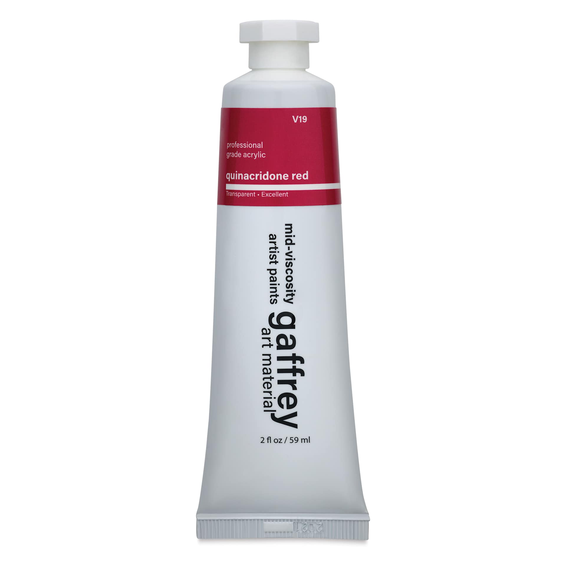Gaffrey Art Material Standard Body Acrylic Paint - Quinacridone Red, 59 ml tube