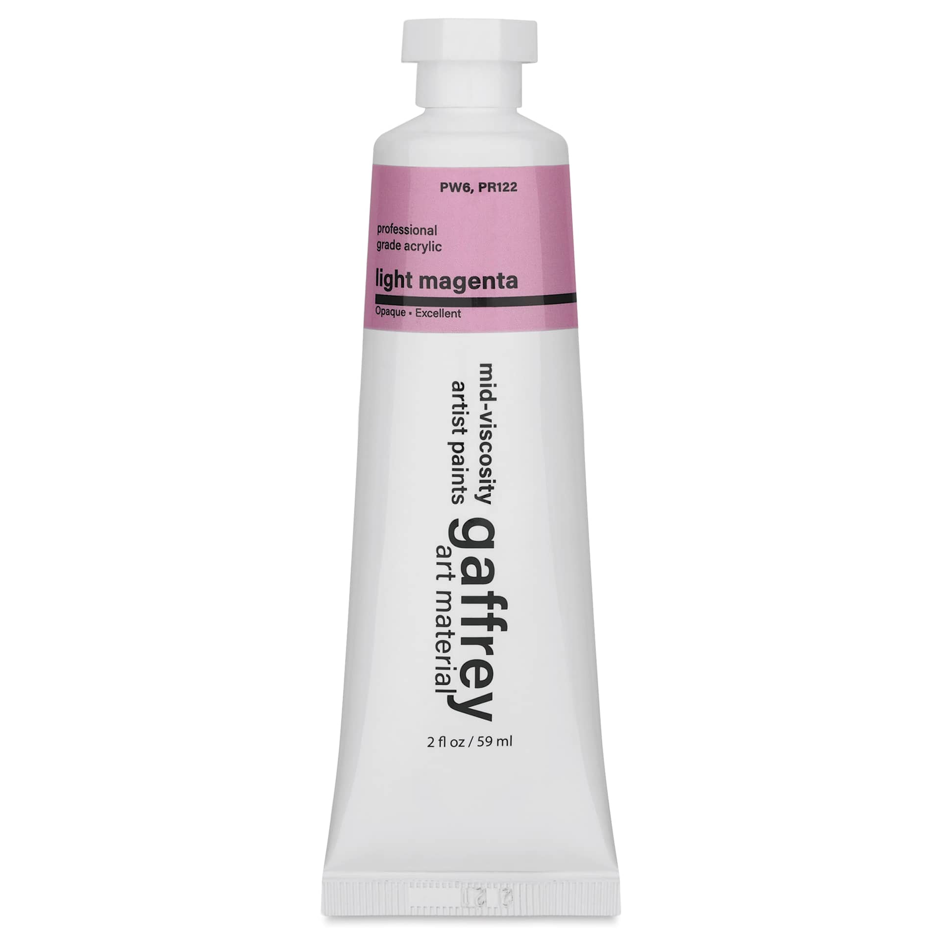 Gaffrey Art Material Standard Body Acrylic Paint - Light Magenta, 59 ml tube