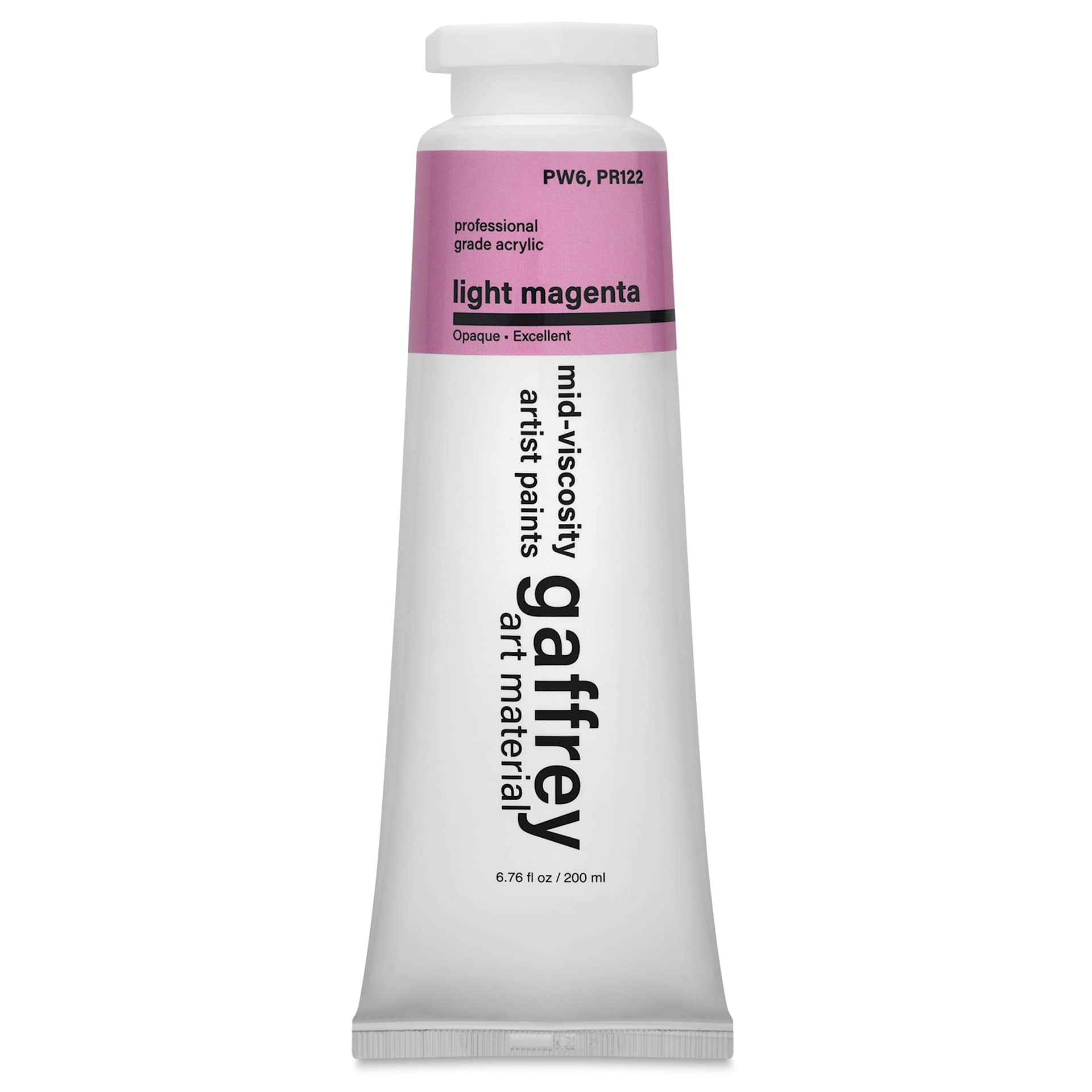 Gaffrey Art Material Standard Body Acrylic Paint - Light Magenta, 200 ml tube