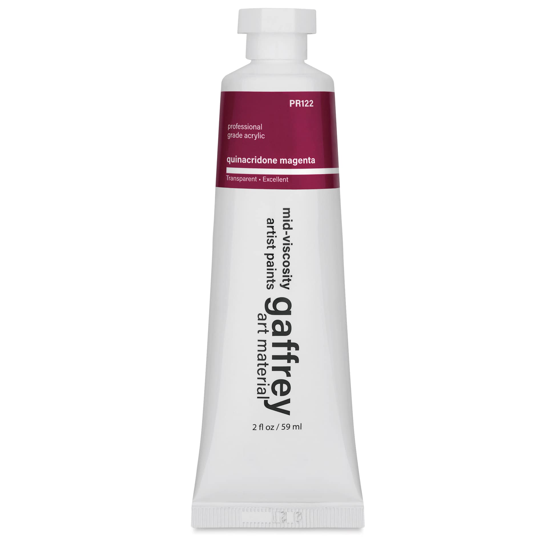 Gaffrey Art Material Standard Body Acrylic Paint - Quinacridone Magenta, 59 ml jar