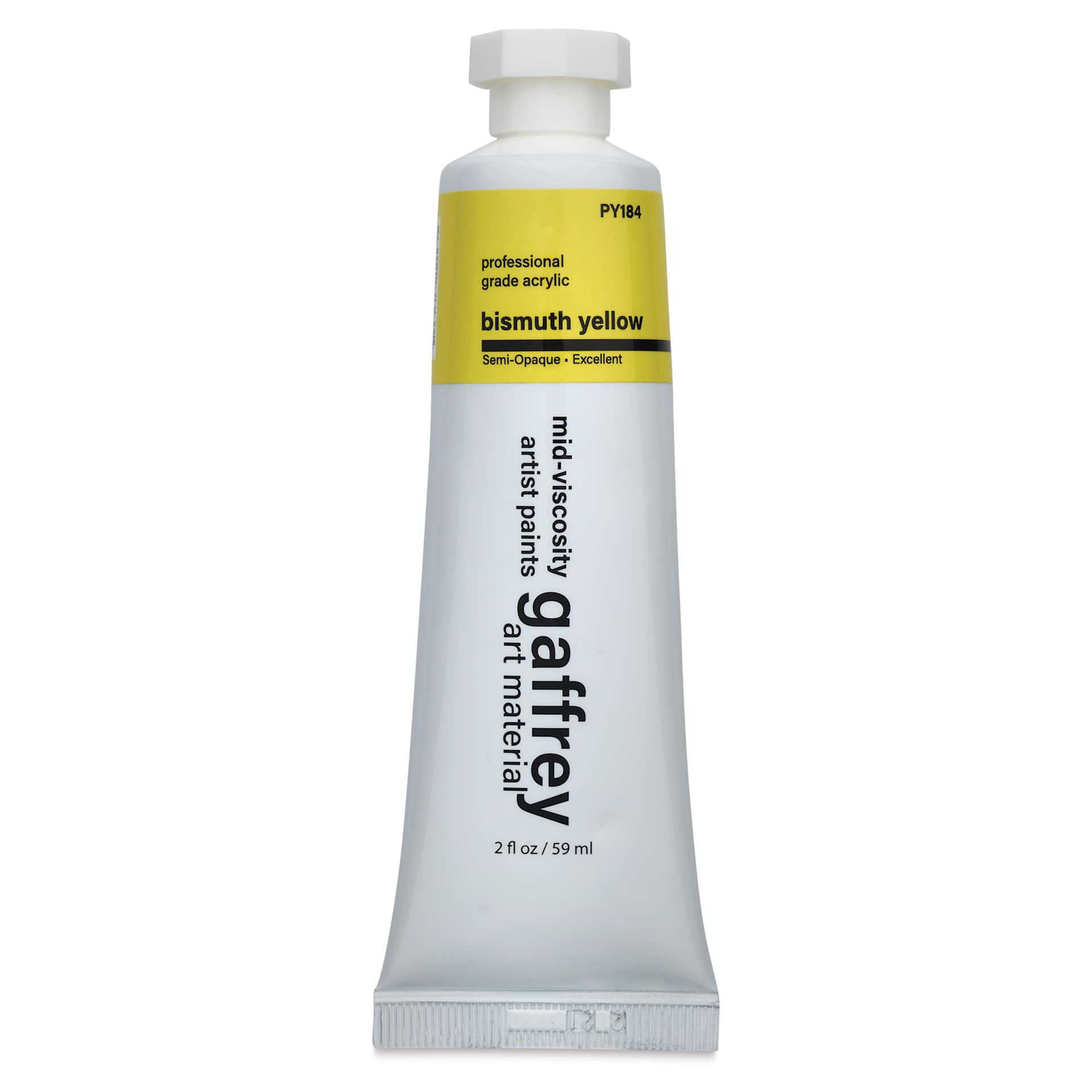 Gaffrey Art Material Standard Body Acrylic Paint - Bismuth Yellow, 59 ml tube