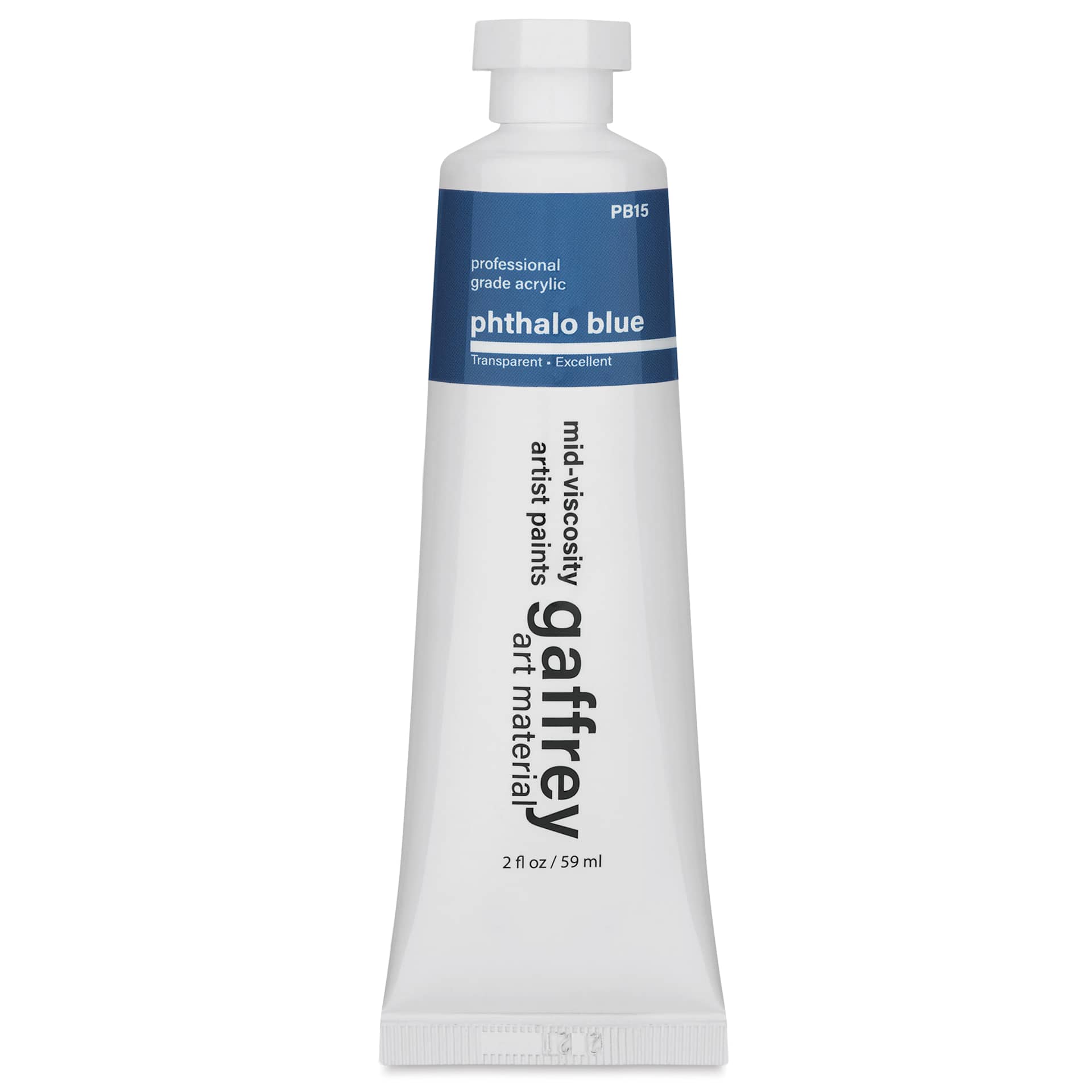 Gaffrey Art Material Standard Body Acrylic Paint - Phthalo Blue, 59 ml tube