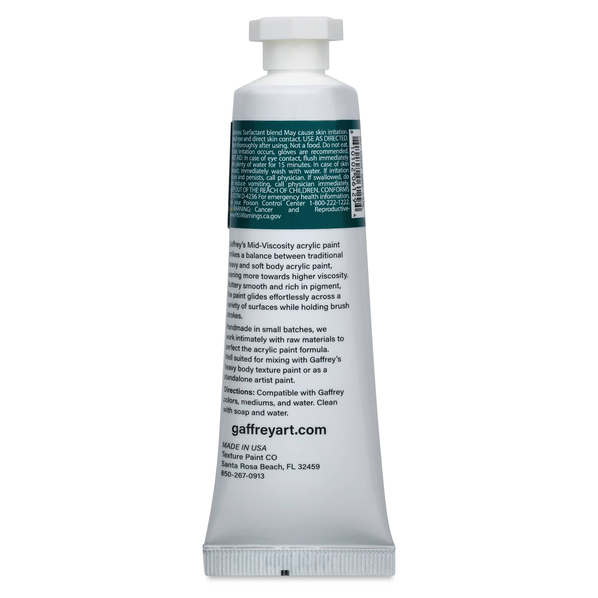 Gaffrey Art Material Standard Body Acrylic Paint - Viridian Green, 59 ml tube