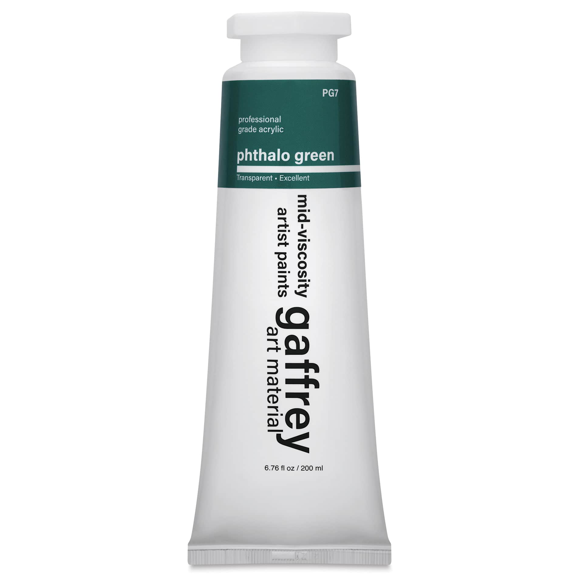 Gaffrey Art Material Standard Body Acrylic Paint - Phthalo Green, 200 ml tube