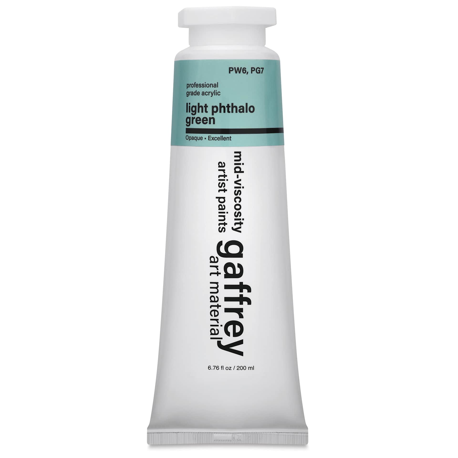 Gaffrey Art Material Standard Body Acrylic Paint - Light Phthalo Green, 200 ml tube