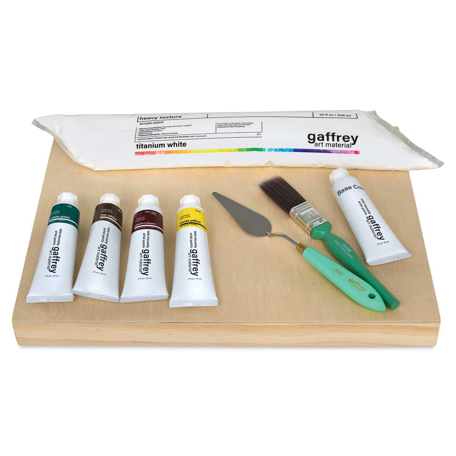 Gaffrey Heavy Body Texture Acrylic Paints - Set of 10, Van Gogh Sunflowers