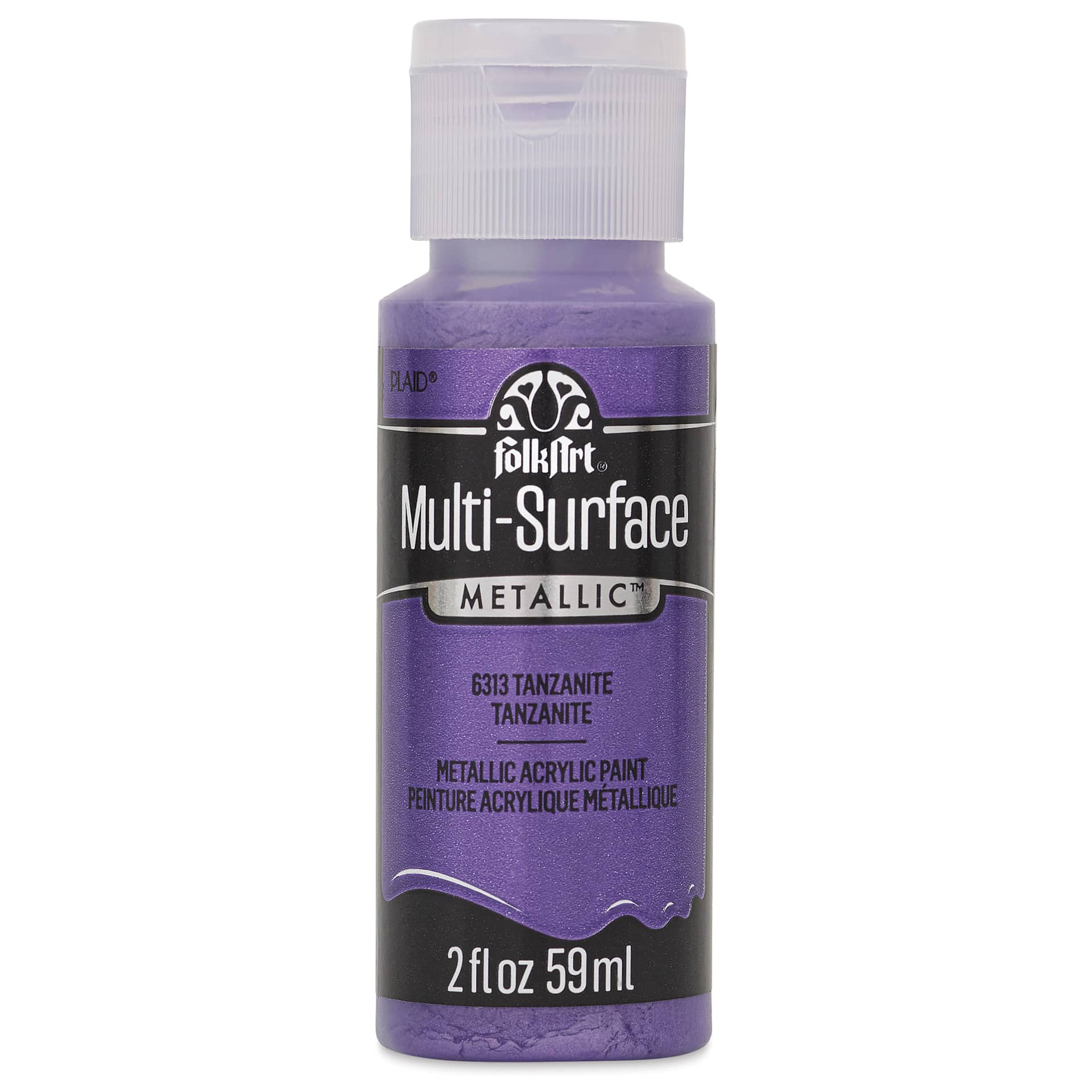 FolkArt Multi-Surface Metallic Acrylic Paint - Tanzanite, 59 ml