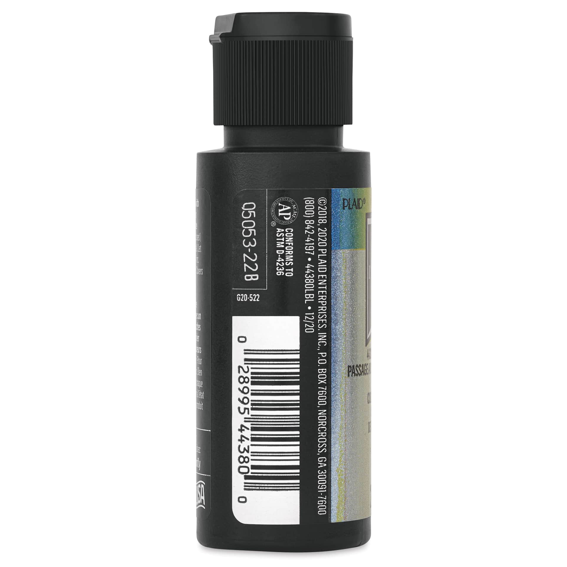 FolkArt Dragonfly Iridescent Acrylic Top Coat Glaze - Full Spectrum, 59 ml bottle side