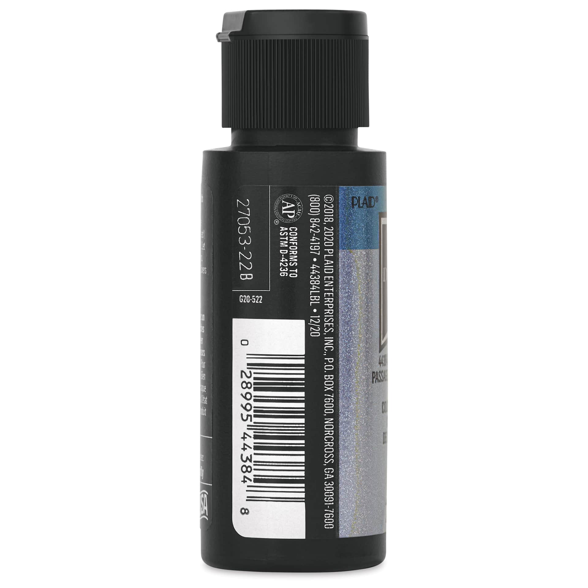 FolkArt Dragonfly Iridescent Acrylic Top Coat Glaze - Blue Green Gold, 59 oz bottle side