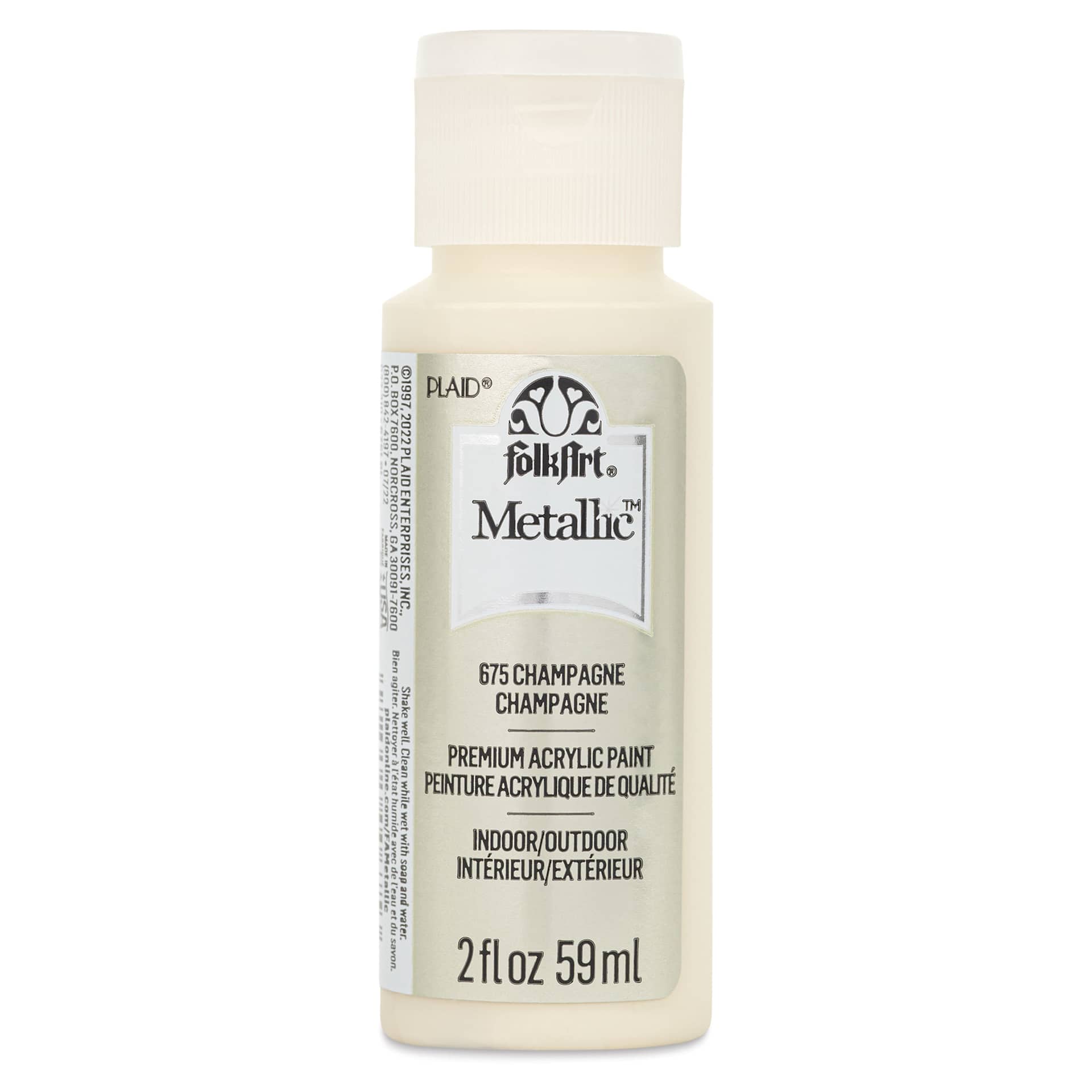 FolkArt Metallic Acrylic Paint - Champagne, 59 ml