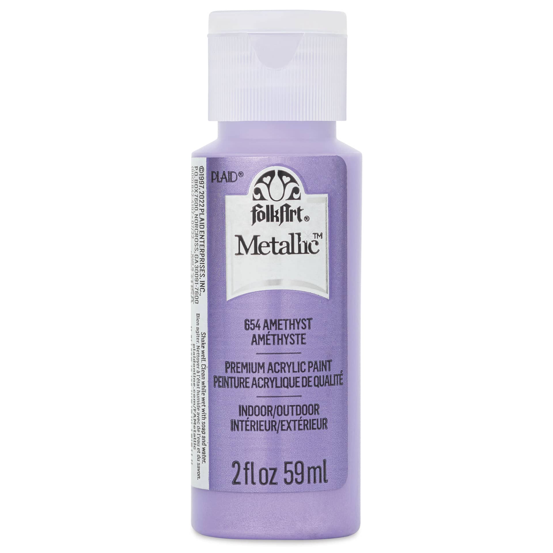 FolkArt Metallic Acrylic Paint - Amethyst, 59 ml