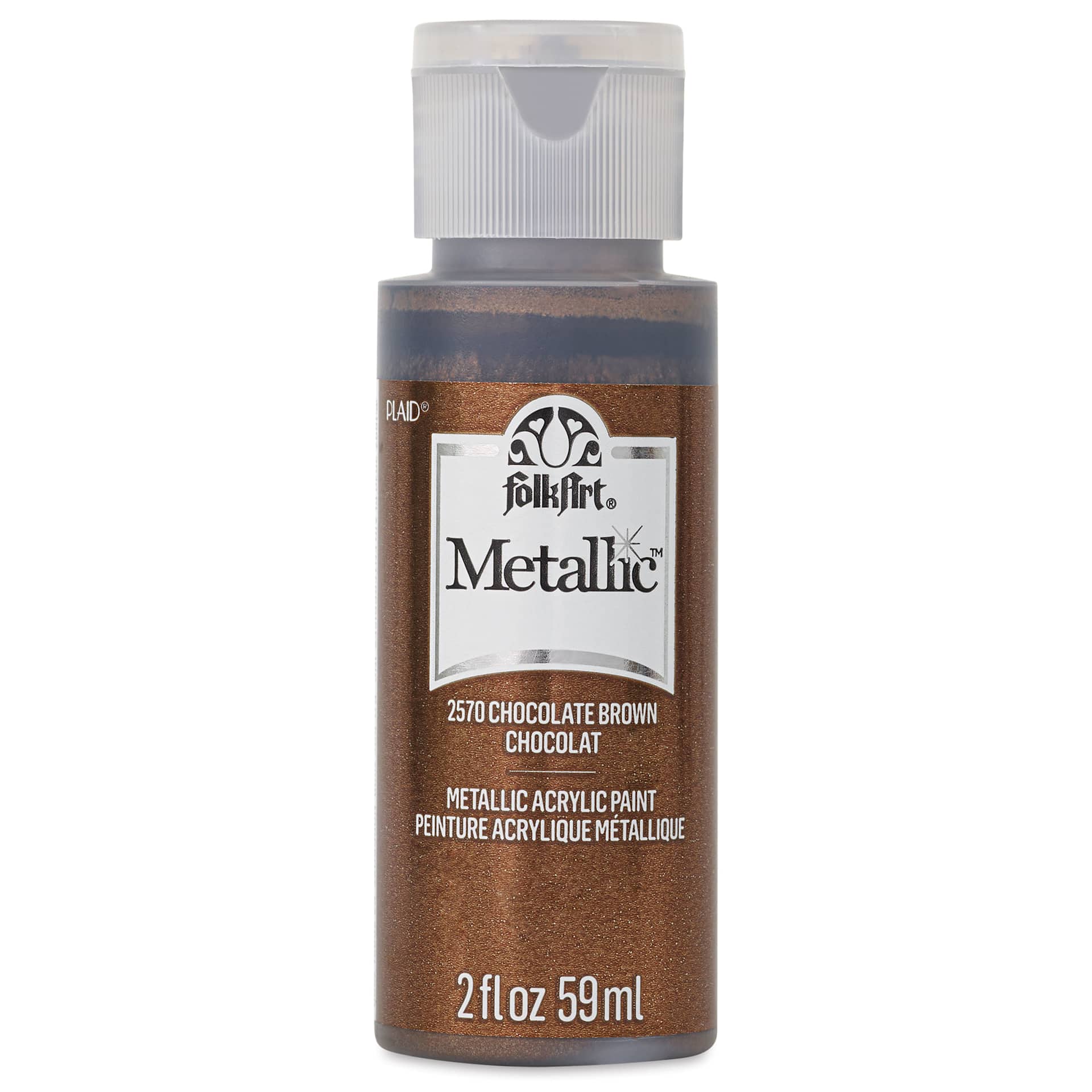 FolkArt Metallic Acrylic Paint - Chocolate Brown, 59 ml