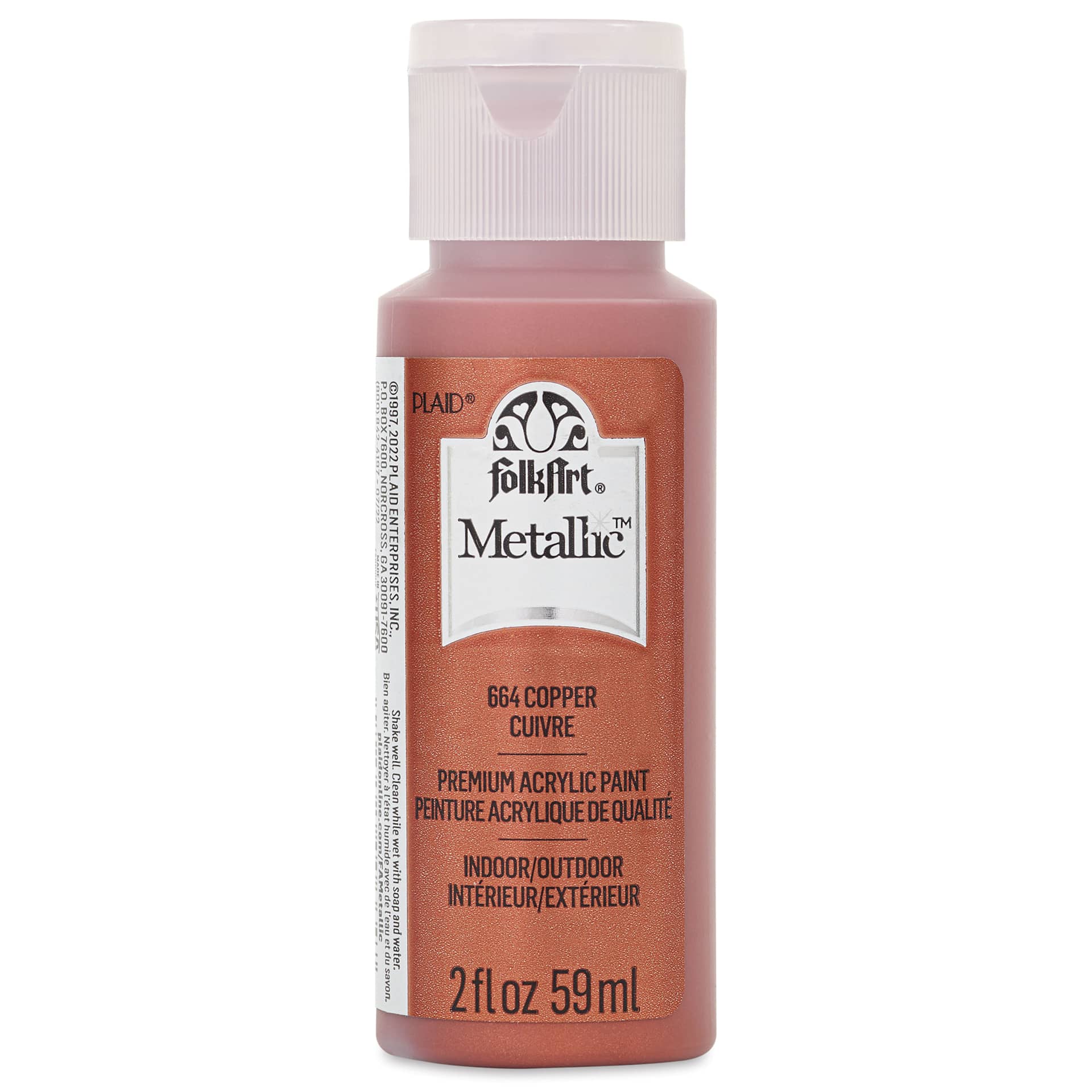 FolkArt Metallic Acrylic Paint - Copper, 59 ml