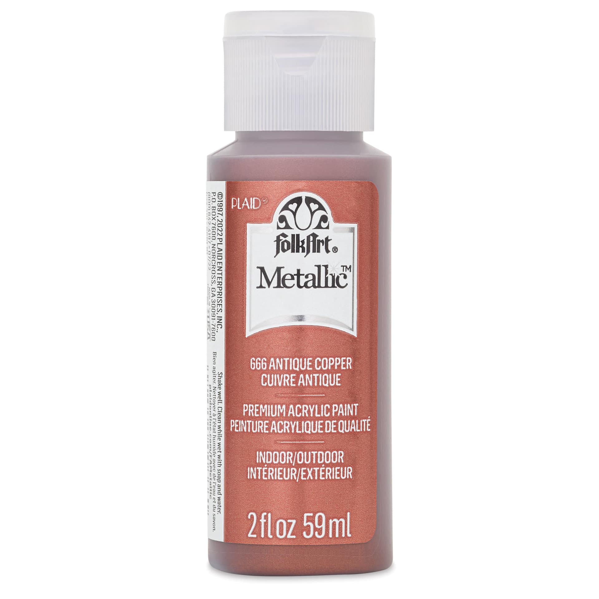 FolkArt Metallic Acrylic Paint - Antique Copper, 59 ml