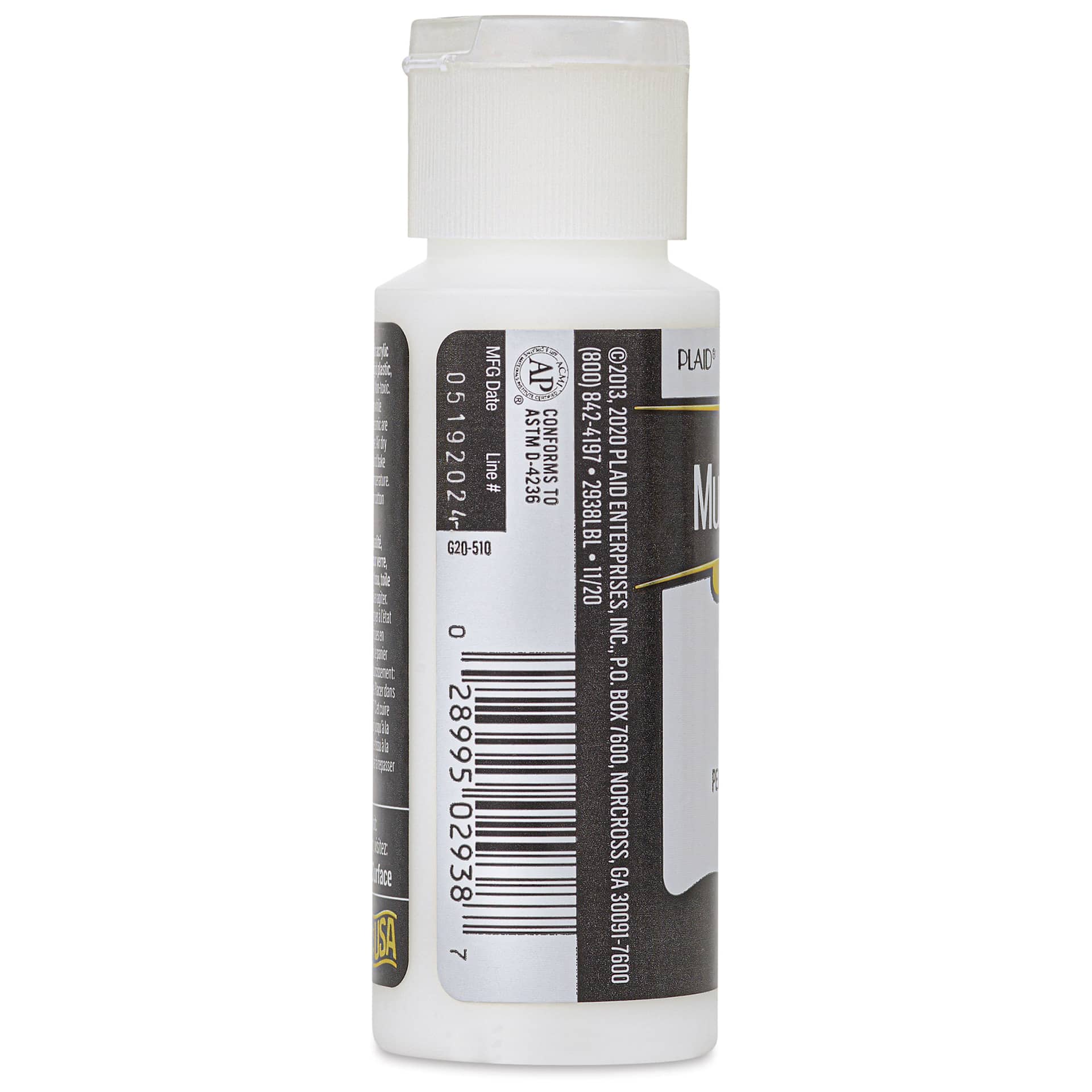 FolkArt Multi-Surface Acrylic Paint - Titanium White, 59 ml bottle side