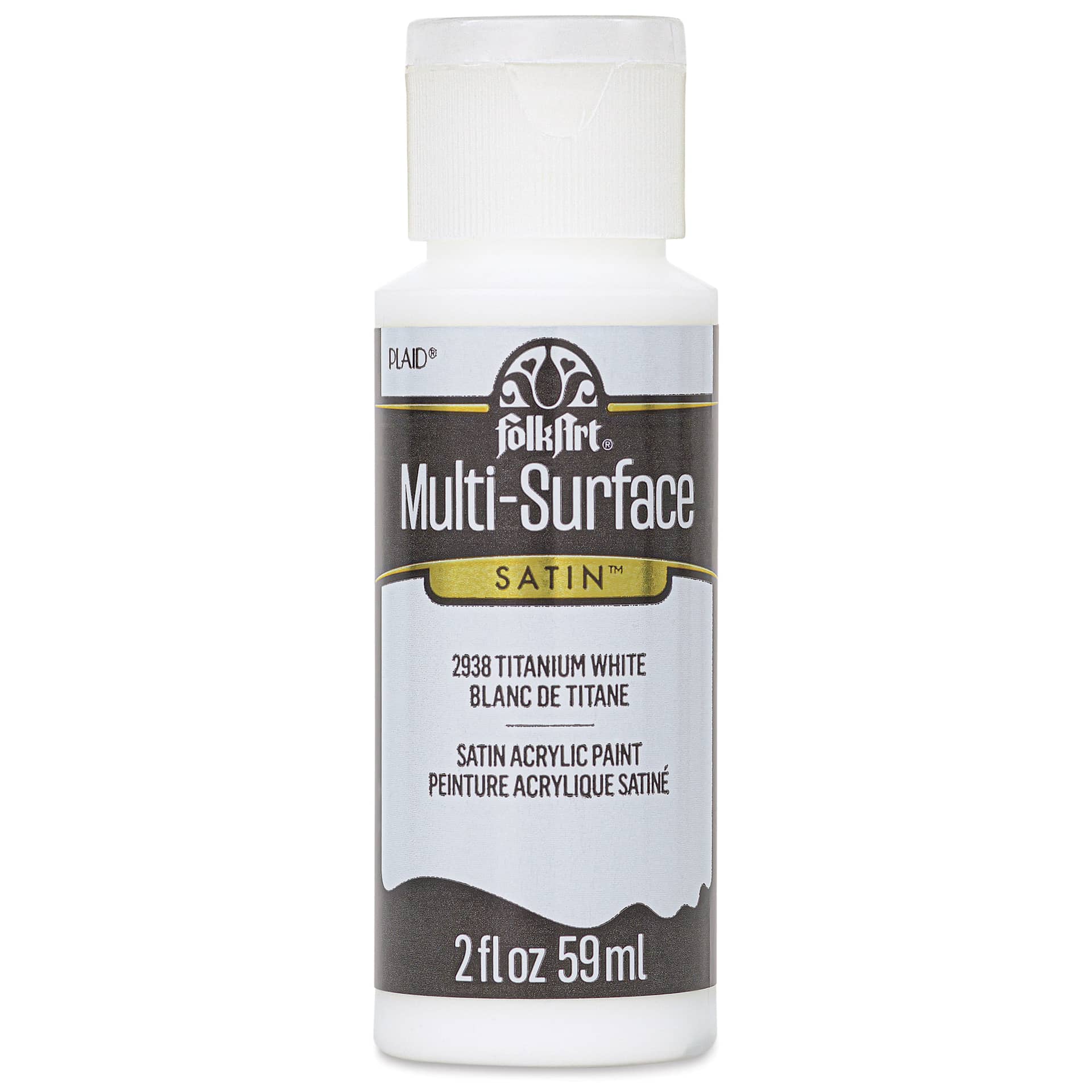 FolkArt Multi-Surface Acrylic Paint - Titanium White, 59 ml