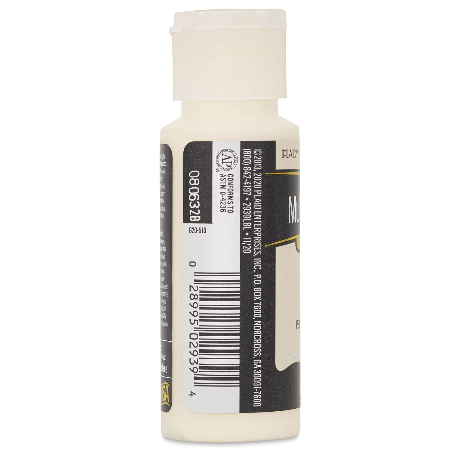 FolkArt Multi-Surface Acrylic Paint - Vintage White, 59 ml bottle side