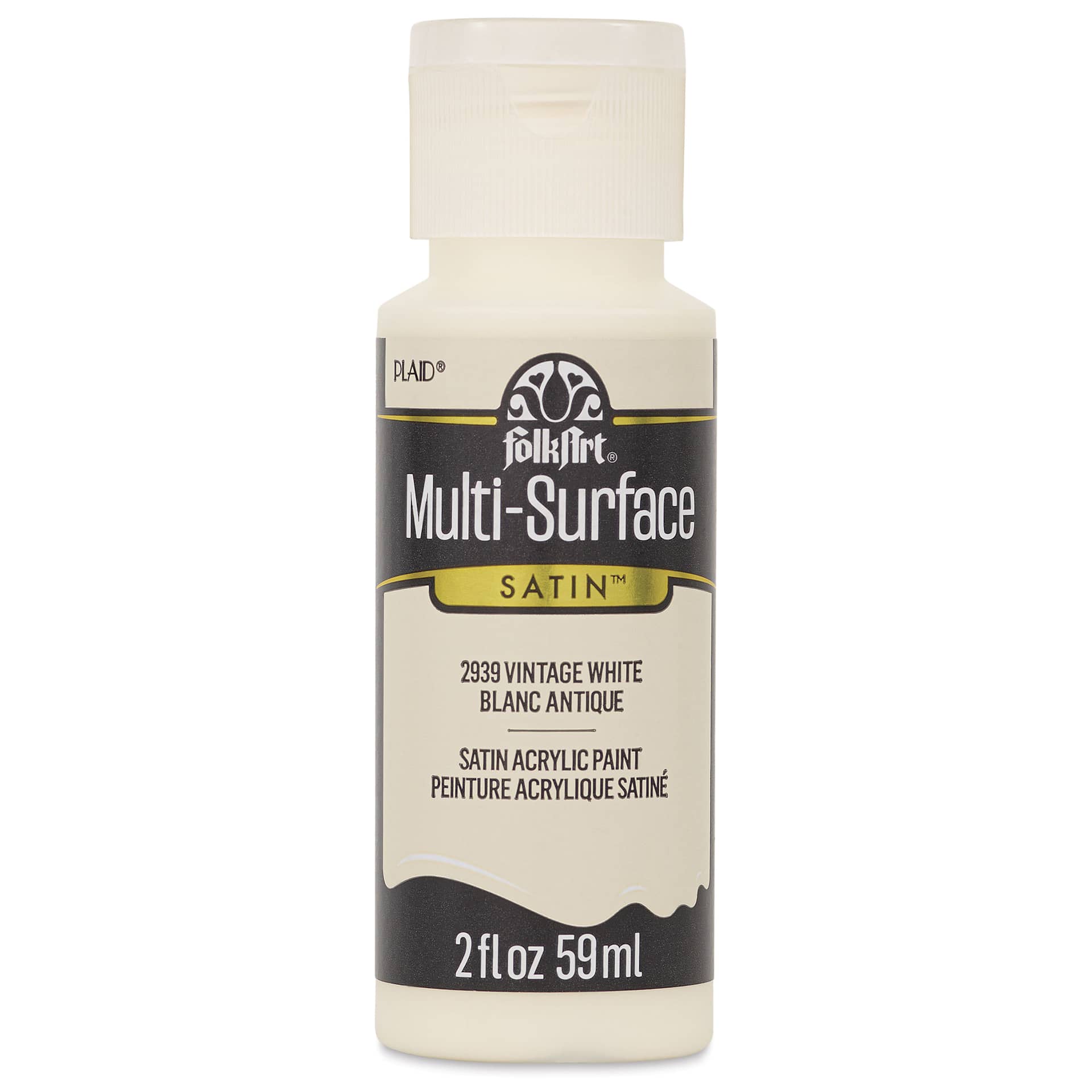 FolkArt Multi-Surface Acrylic Paint - Vintage White, 59 ml