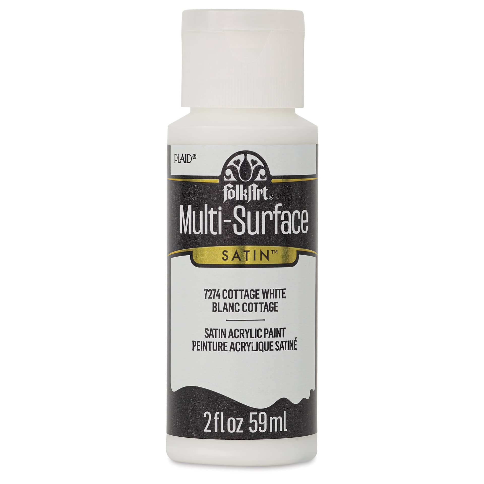 FolkArt Multi-Surface Acrylic Paint - Cottage White, 59 ml