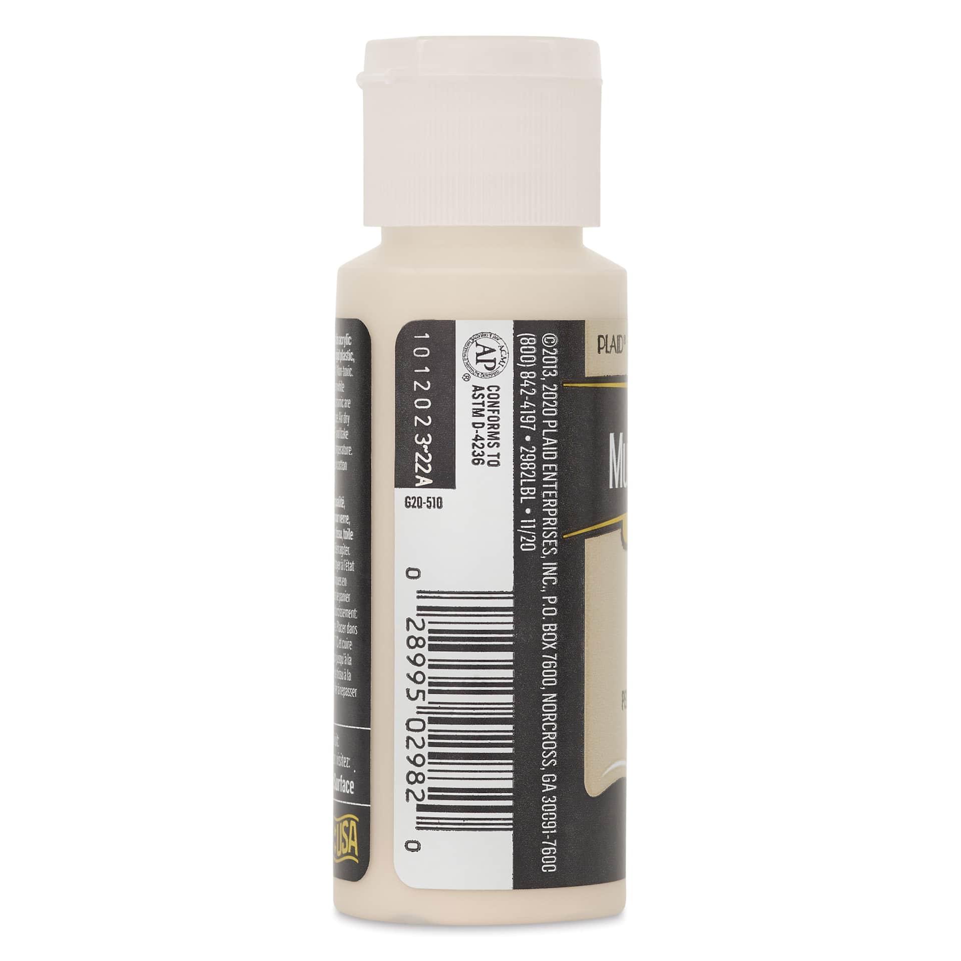 FolkArt Multi-Surface Acrylic Paint - Linen, 59 ml bottle side