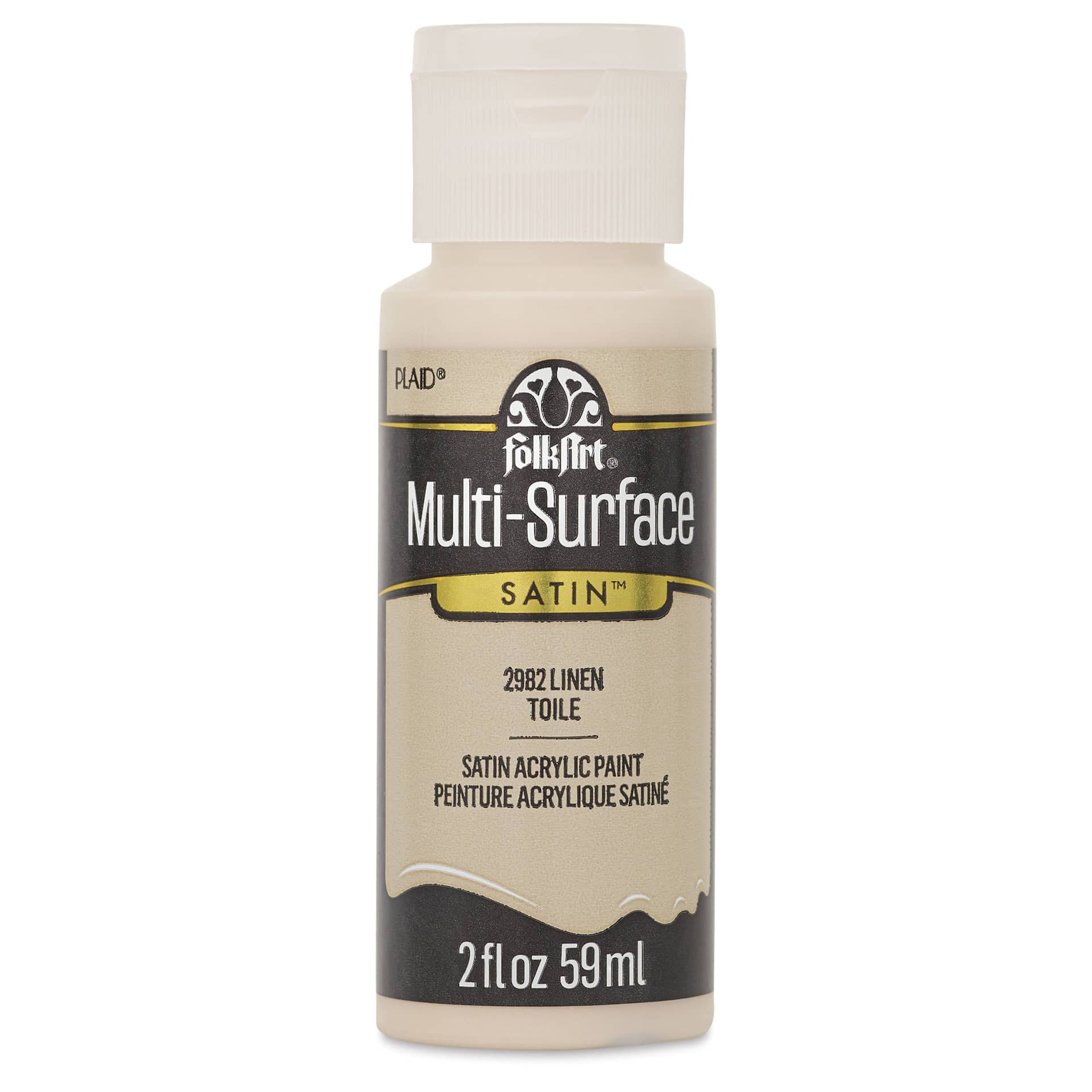 FolkArt Multi-Surface Acrylic Paint - Linen, 59 ml