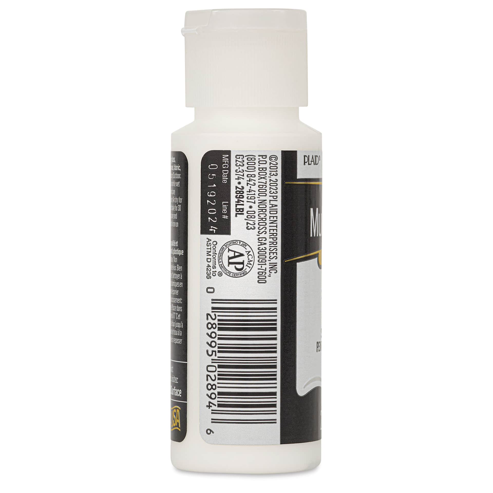 FolkArt Multi-Surface Acrylic Paint - Wicker White, 59 ml bottle side