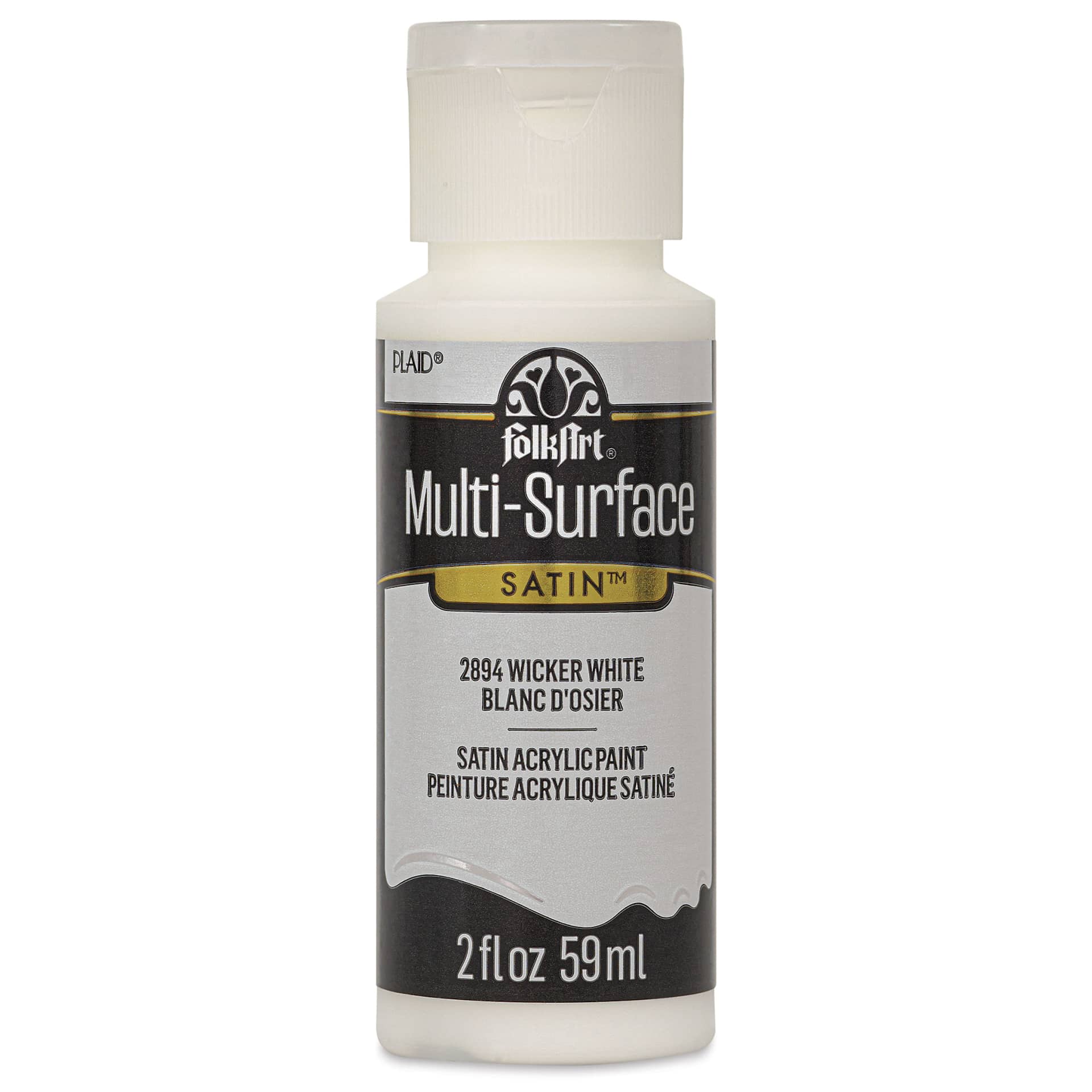 FolkArt Multi-Surface Acrylic Paint - Wicker White, 59 ml