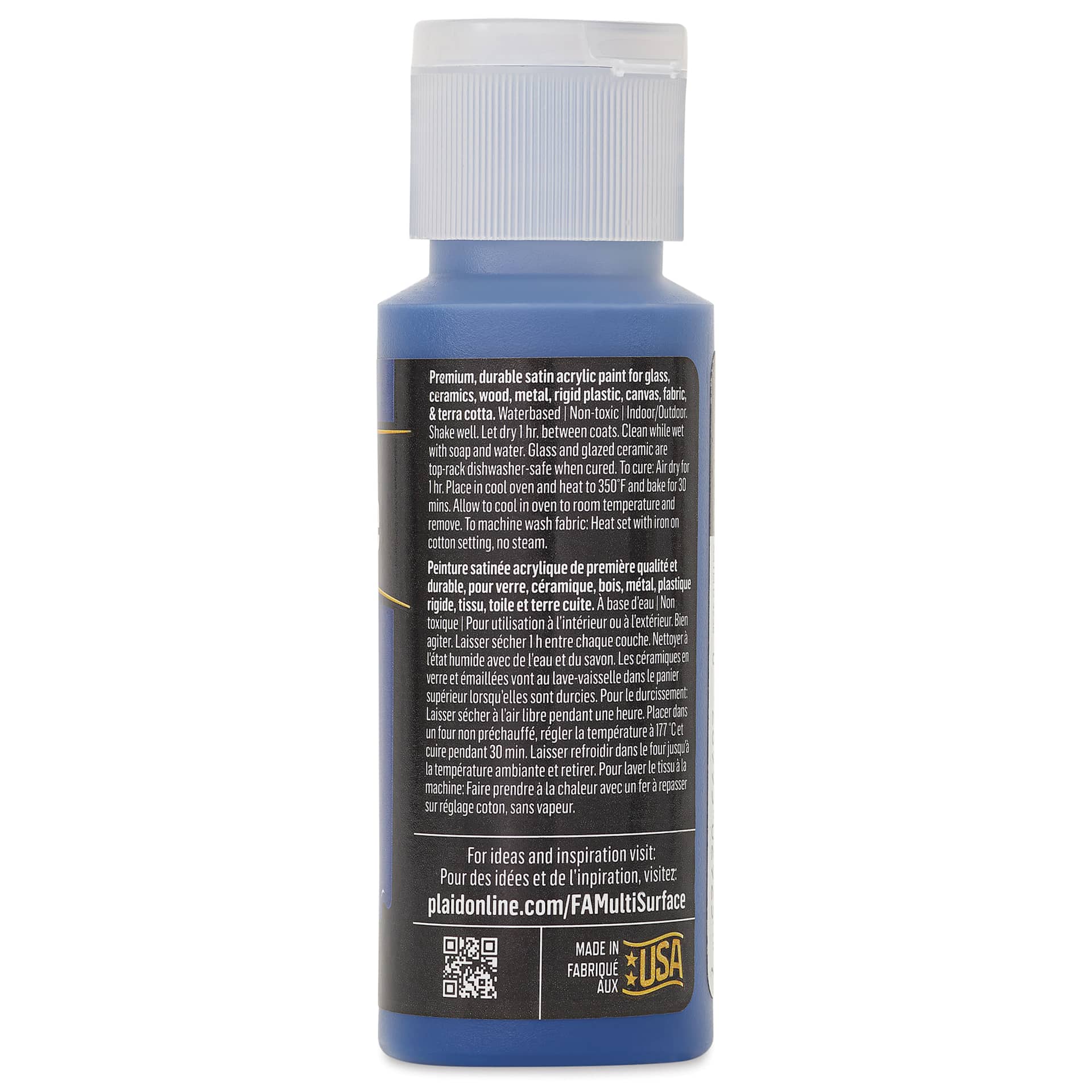 FolkArt Multi-Surface Acrylic Paint - Ink Spot, 59 ml bottle back
