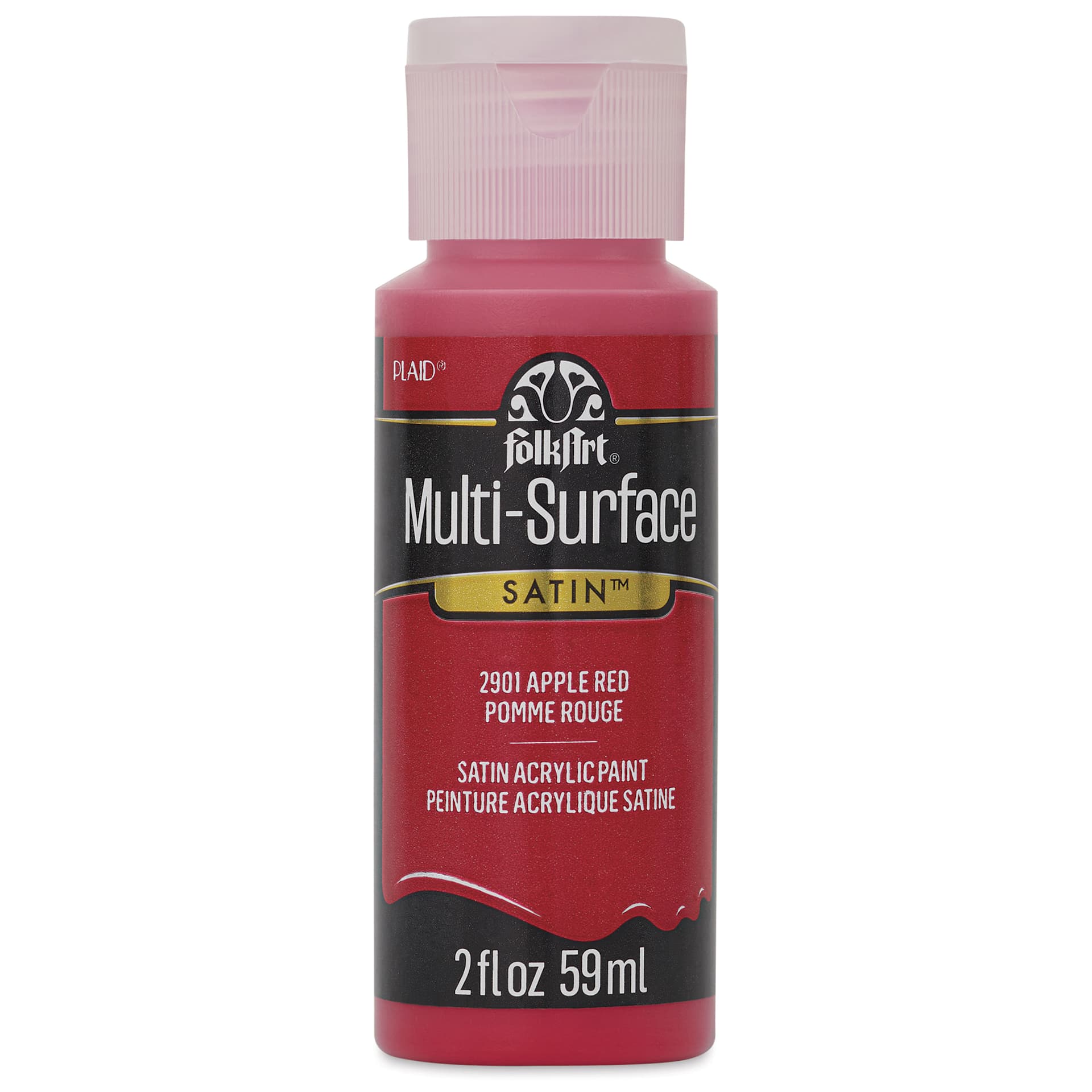 FolkArt Multi-Surface Acrylic Paint - Apple Red, 59 ml