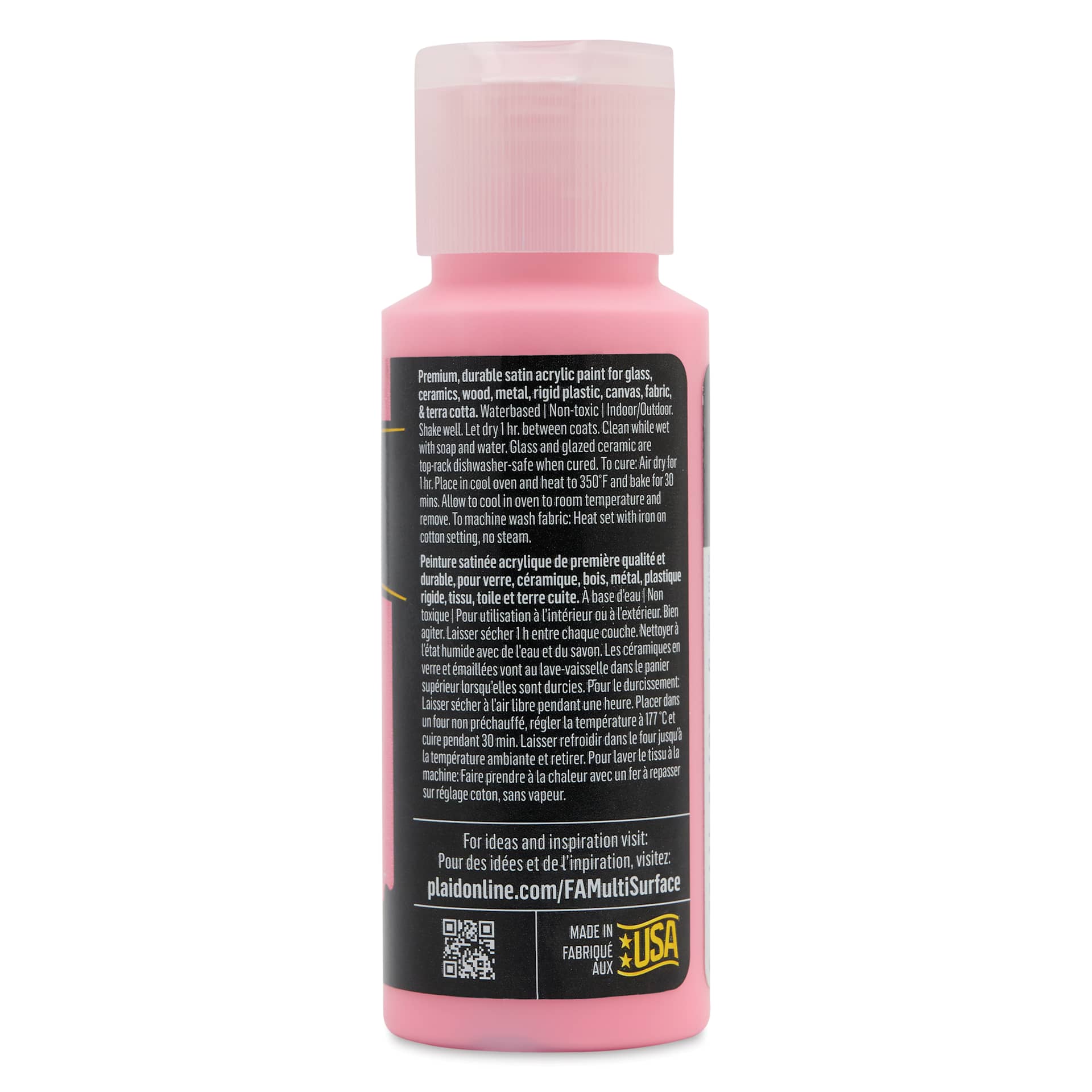 FolkArt Multi-Surface Acrylic Paint - Pinkberry, 59 ml back