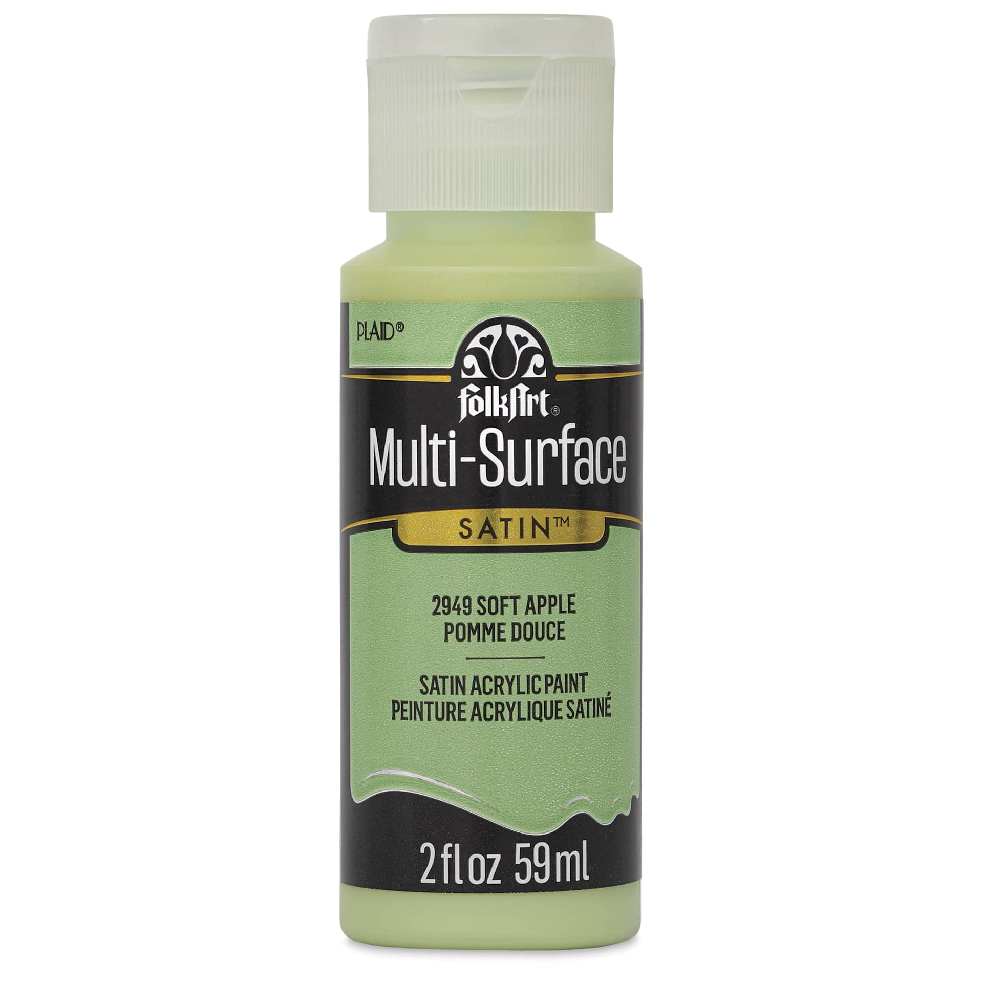 FolkArt Multi-Surface Acrylic Paint -Soft Apple, 59 ml