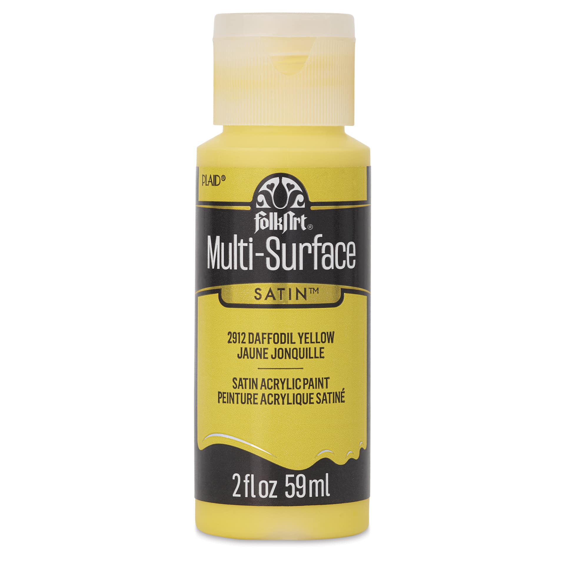 FolkArt Multi-Surface Acrylic Paint - Daffodil Yellow, 59 ml