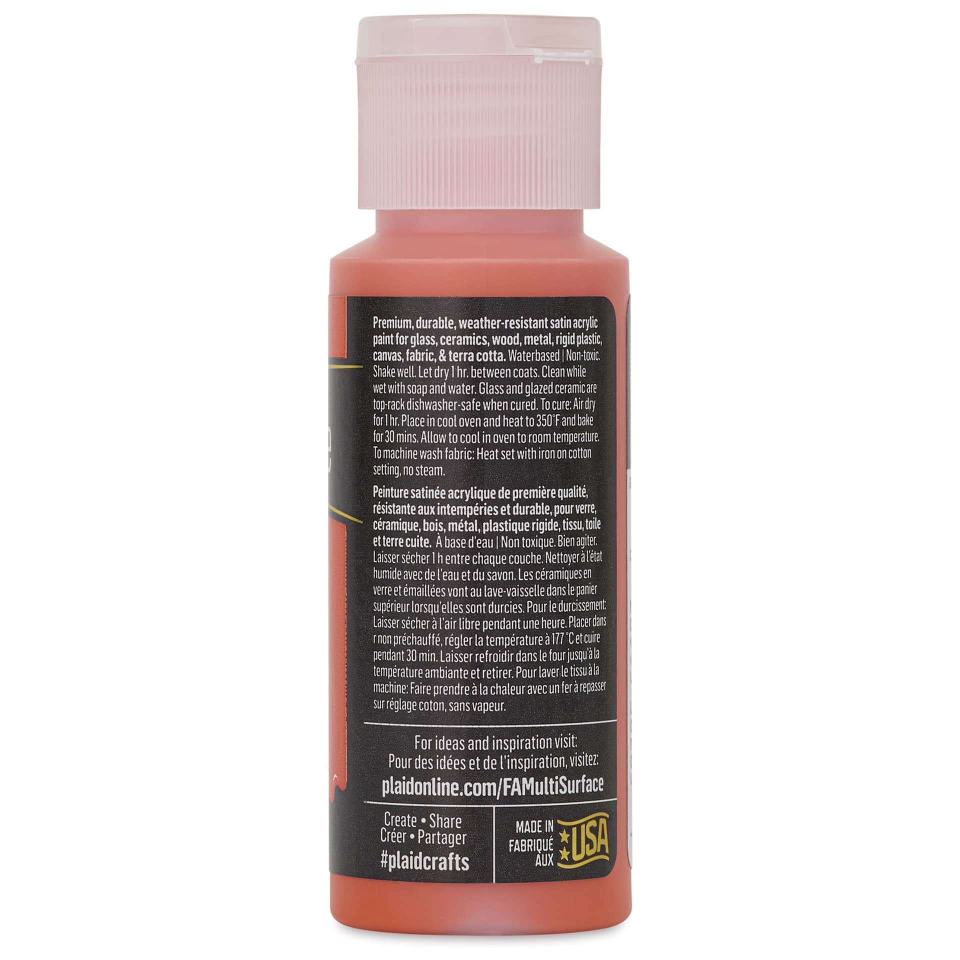 FolkArt Multi-Surface Acrylic Paint - Canyon Sunset, 59 ml bottle back