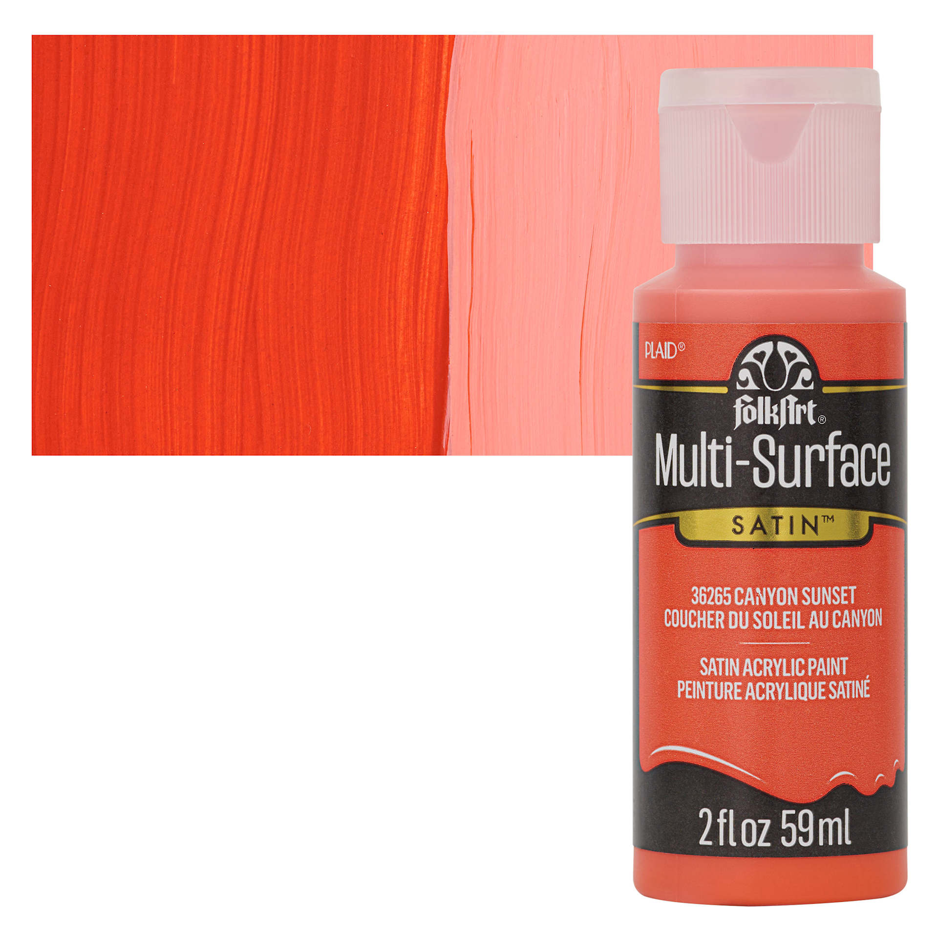 FolkArt Multi-Surface Acrylic Paint - Canyon Sunset, 59 ml bottle and swatch