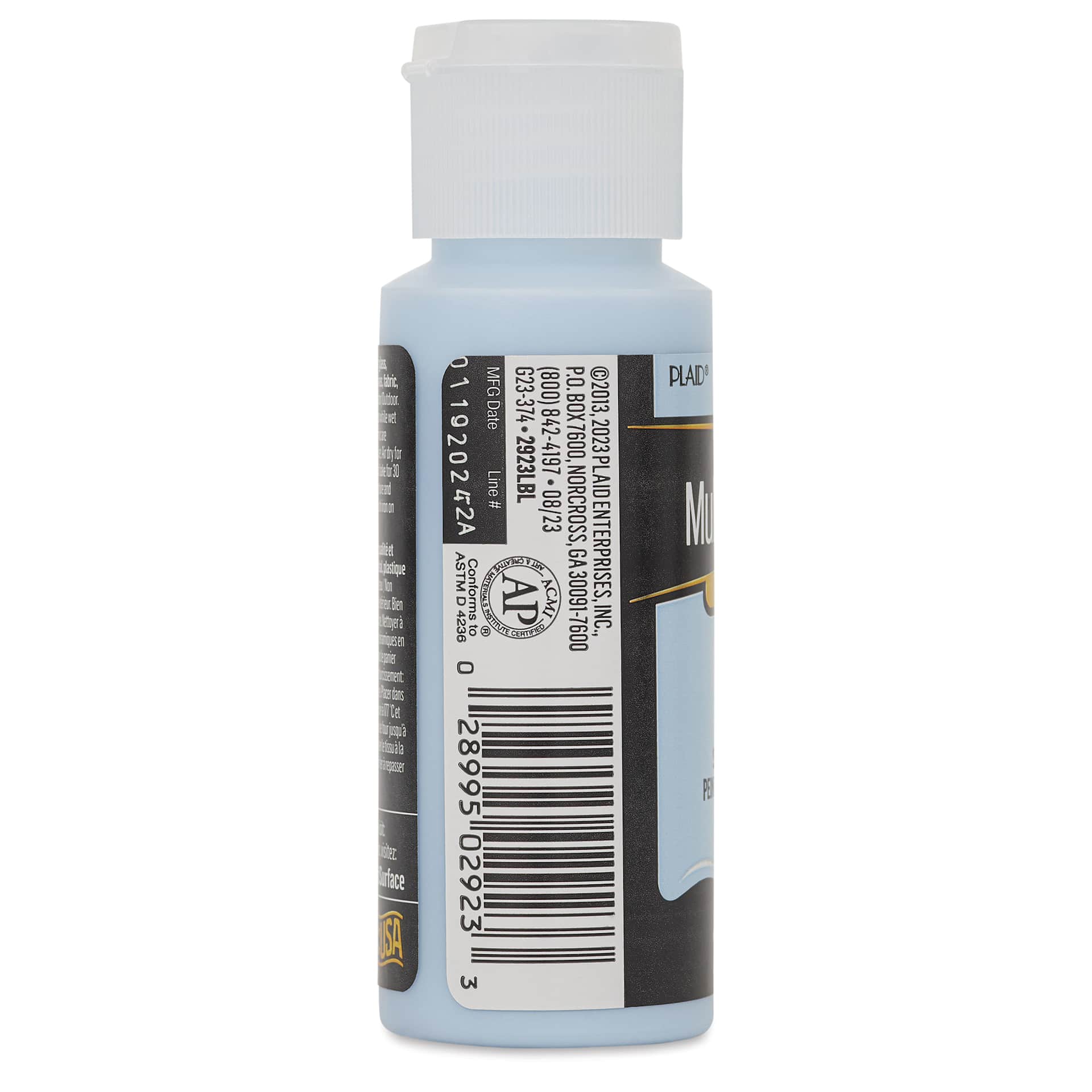 FolkArt Multi-Surface Acrylic Paint - Light Blue, 59 ml back