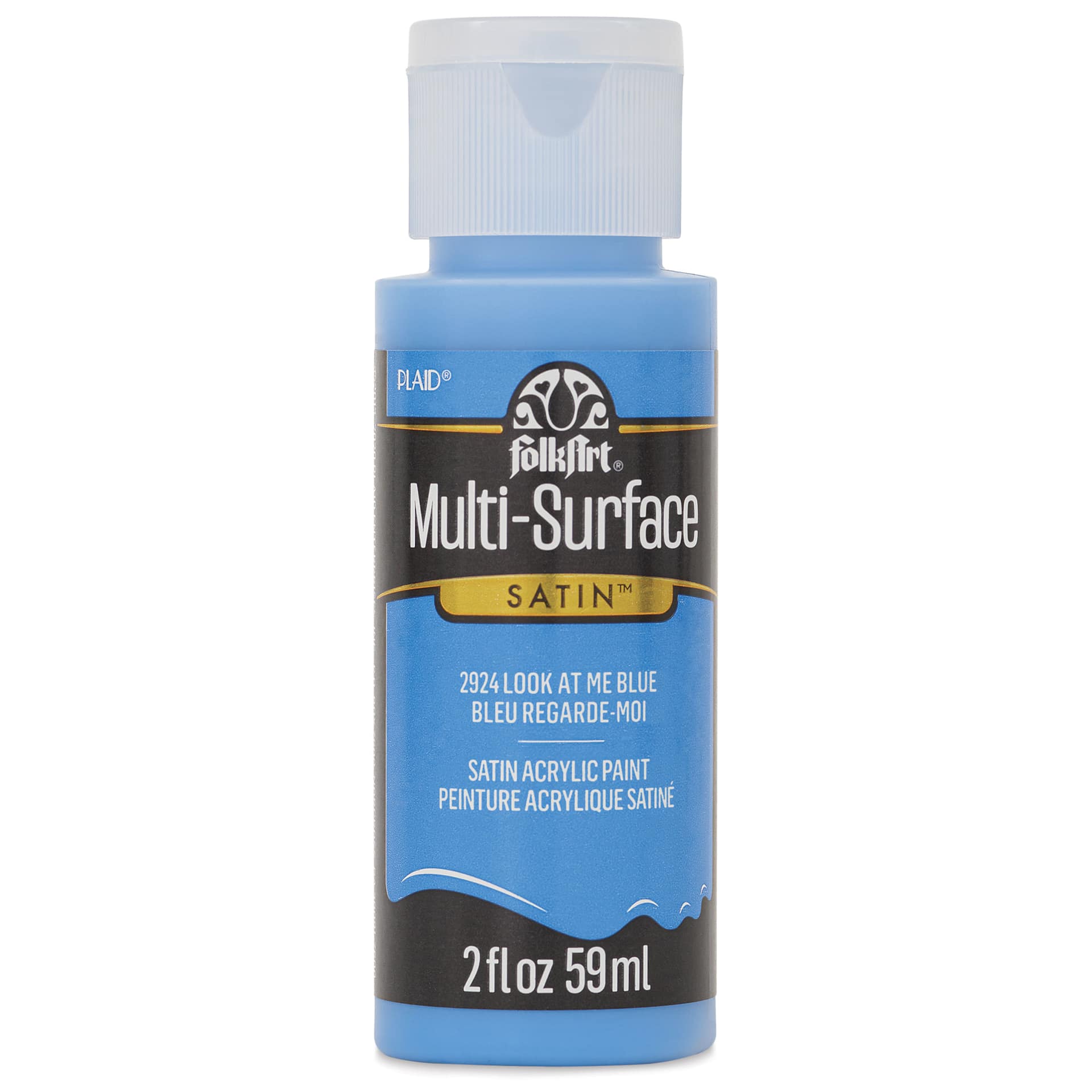 FolkArt Multi-Surface Acrylic Paint - Look At Me Blue, 59 ml